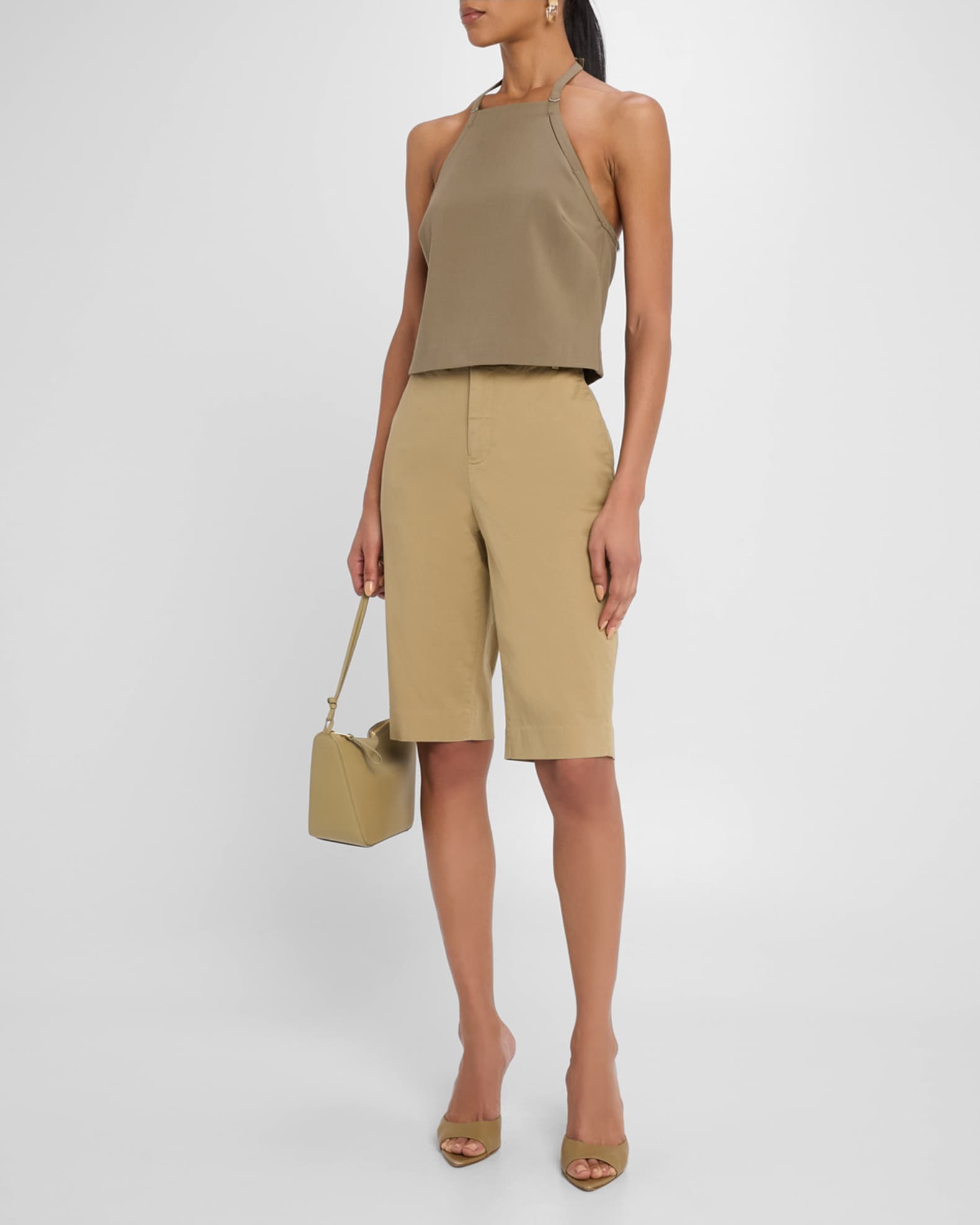 Mid-Rise Chino Shorts 1