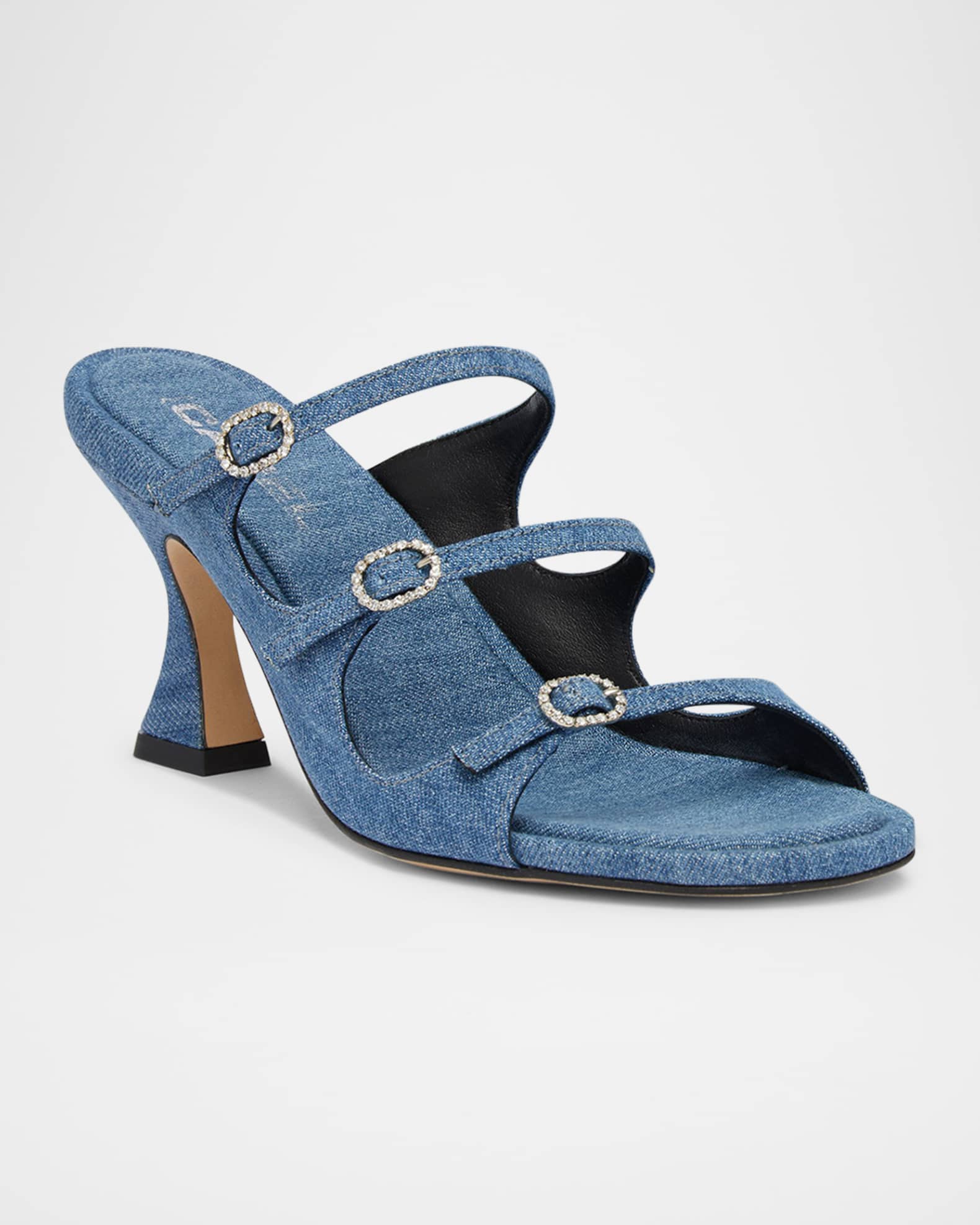 Kitty Denim Mary Jane Trio Sandals 1