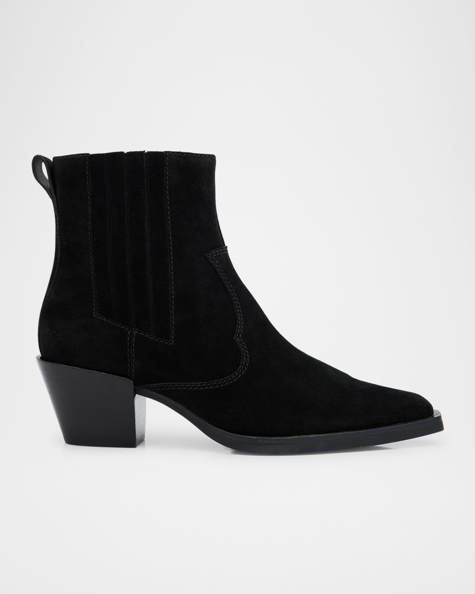 Dart Suede Western Chelsea Ankle Booties 0