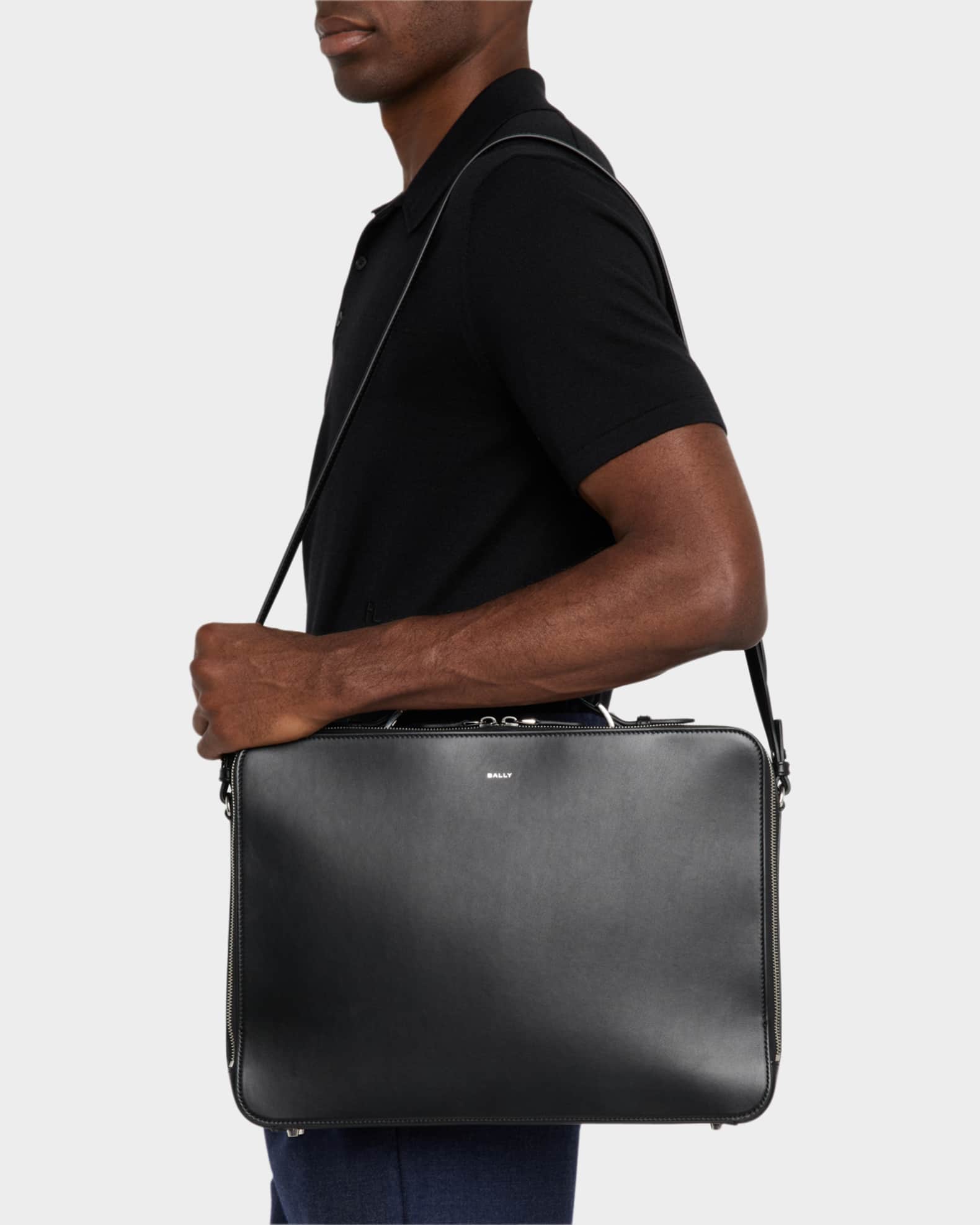 Men's Deco Leather Briefcase 1