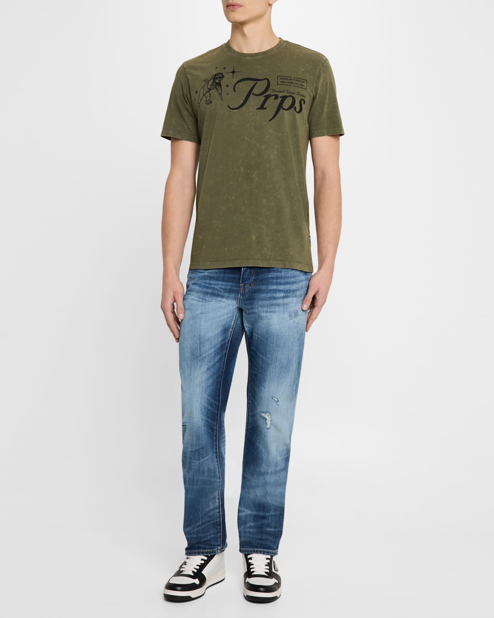 Men's Mothers Vintage Wash Straight-Leg Jeans - Thumbnail 2