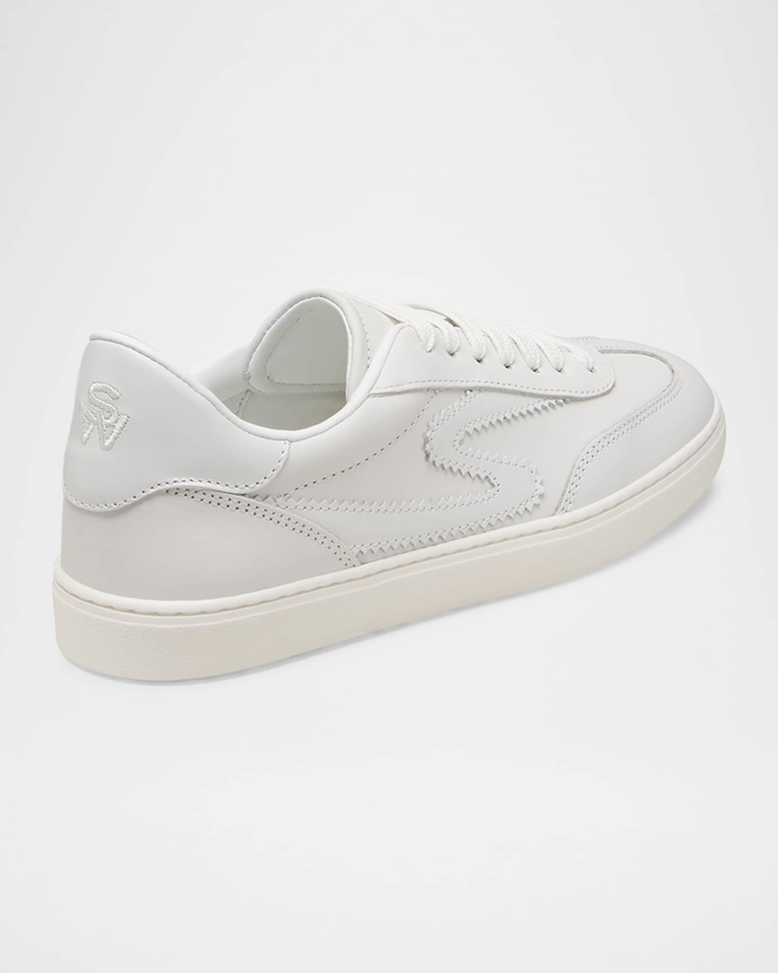 Stuart Weitzman Runaround Leather Low-Top Sneakers | Neiman