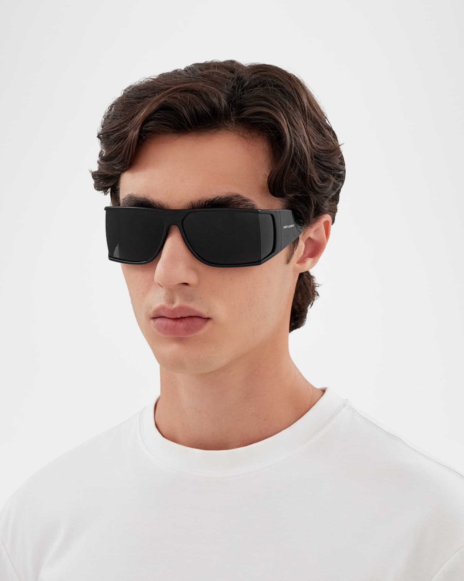 Saint Laurent Men's SL 806M Plastic Rectangle Sunglasses | Neiman