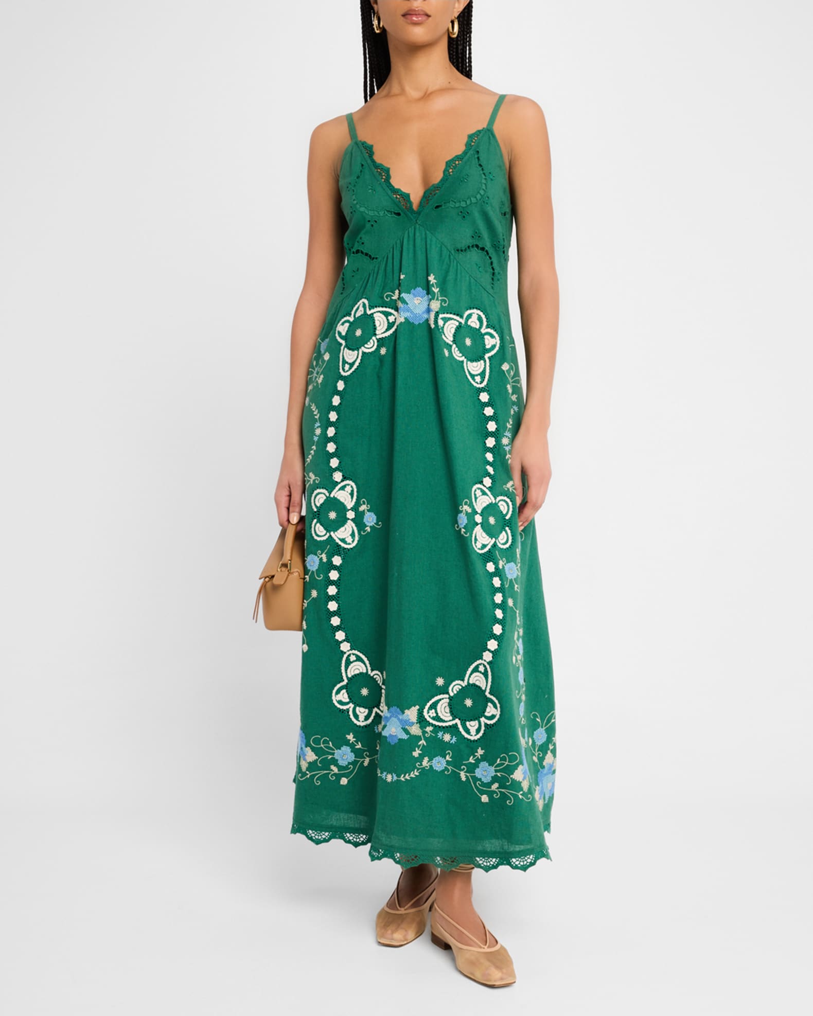 ワンピース sea new york VESNA SLIP DRESS Sea Vesna Embroidered Slip Dress | Neiman Marcus
