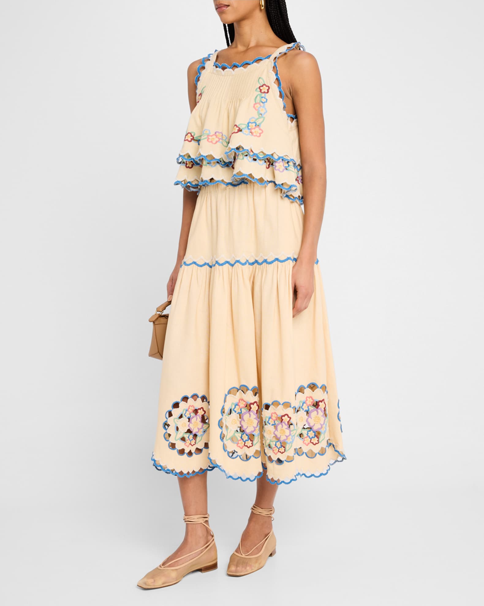 Melinda Embroidered Midi Skirt 1