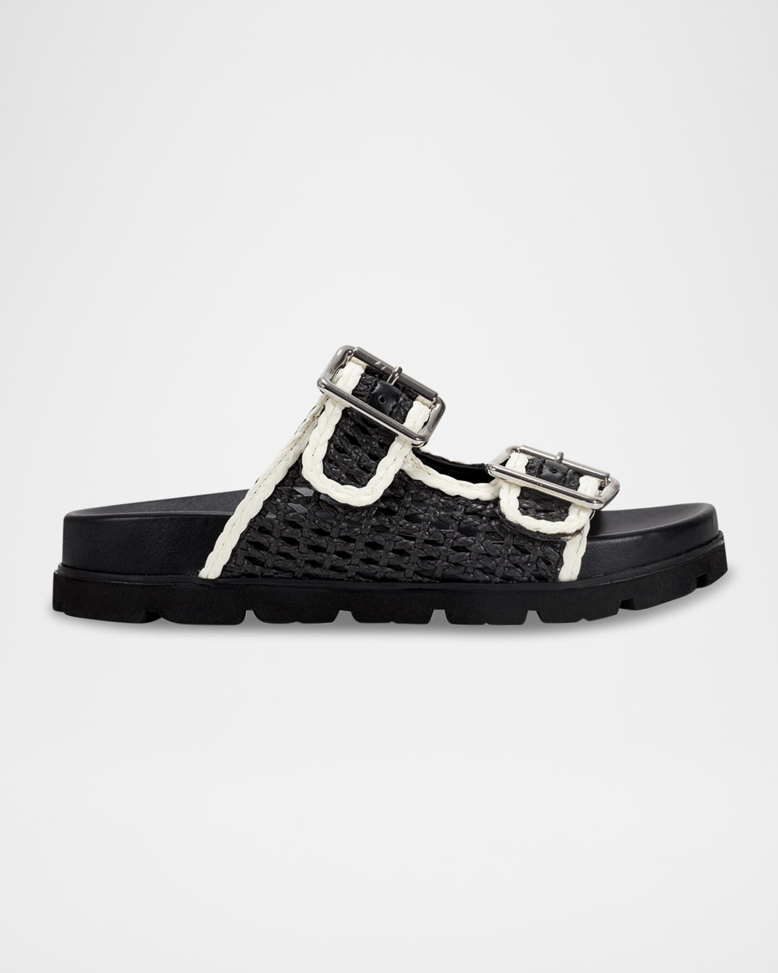 Mylan Raffia Dual-Buckle Sporty Sandals 0