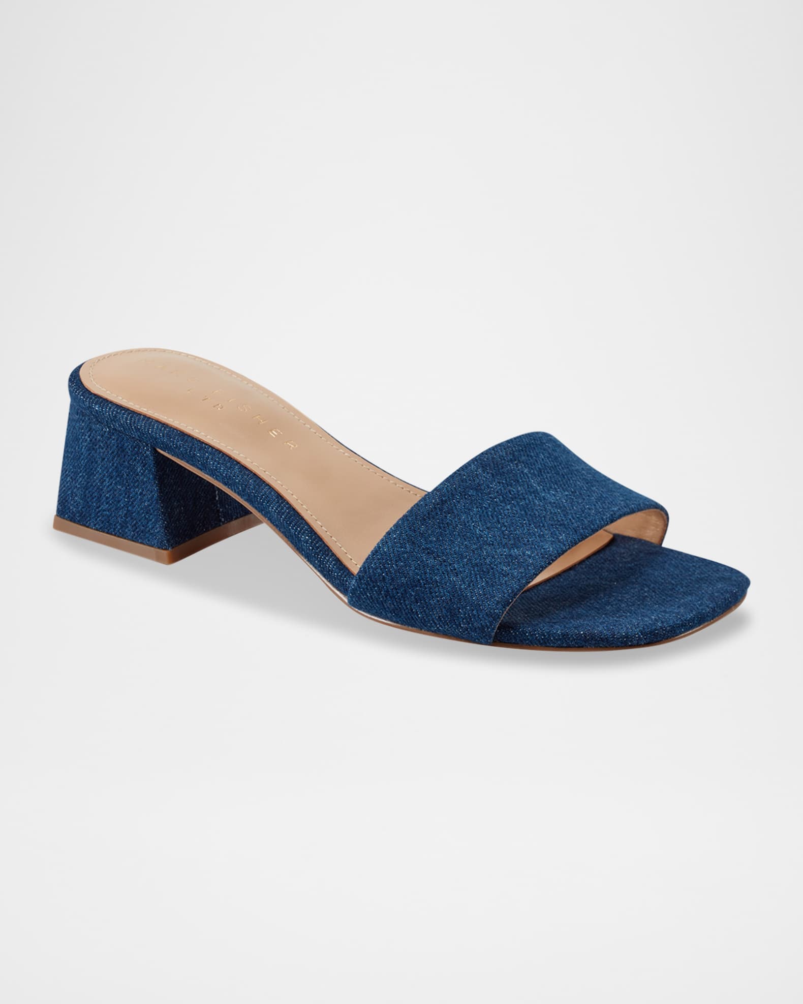 Olysa Denim Block-Heel Mule Sandals 1