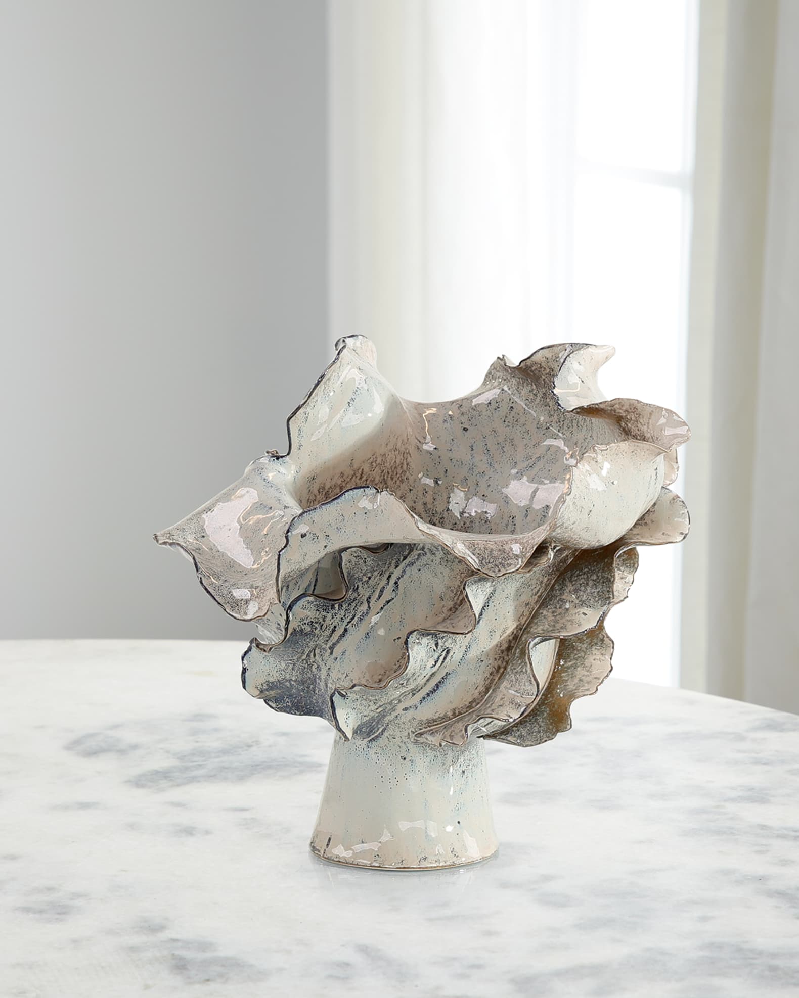 Waved Small Porcelain Vase 0