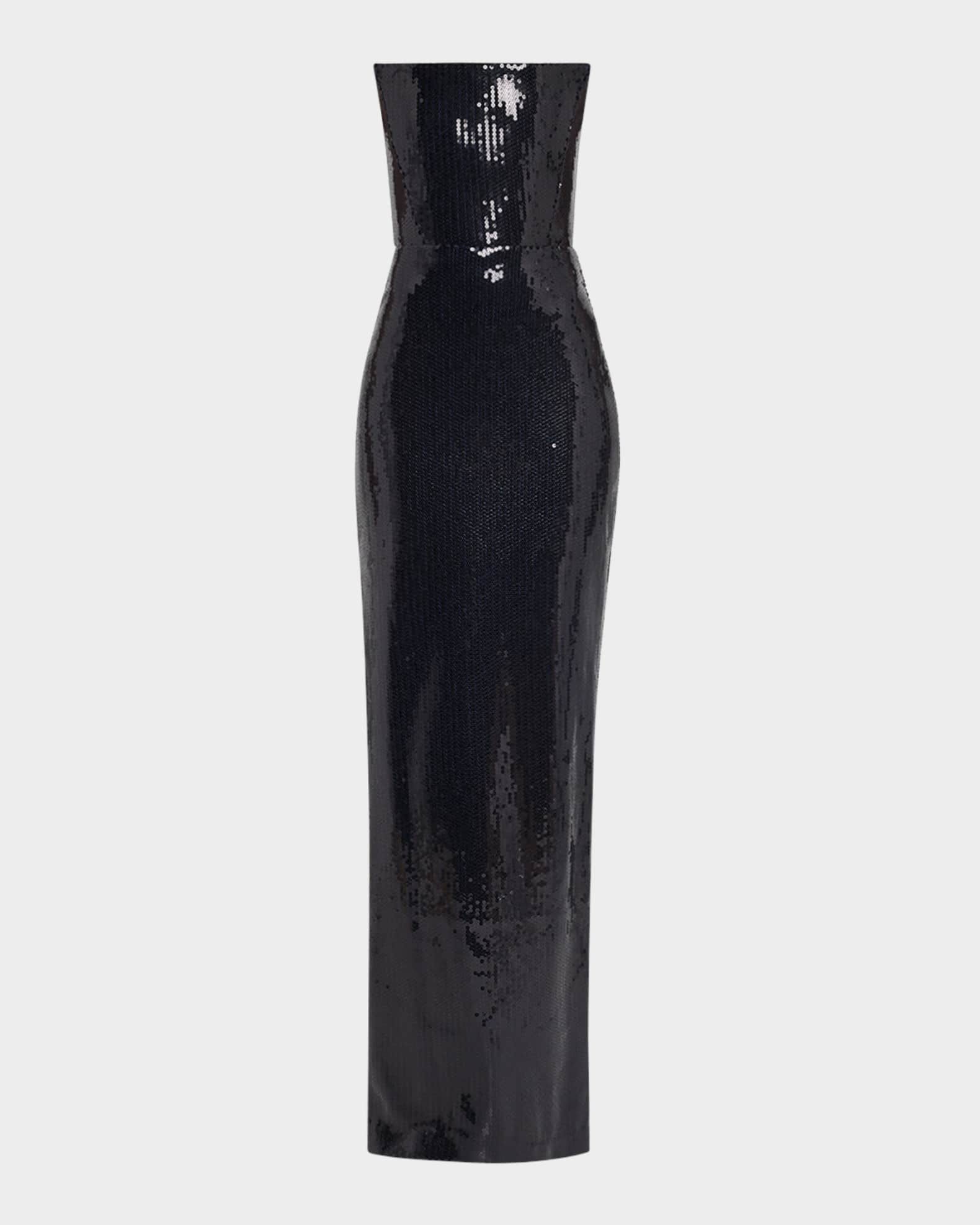 Alex Perry Strapless Sequin Column Gown | Neiman Marcus