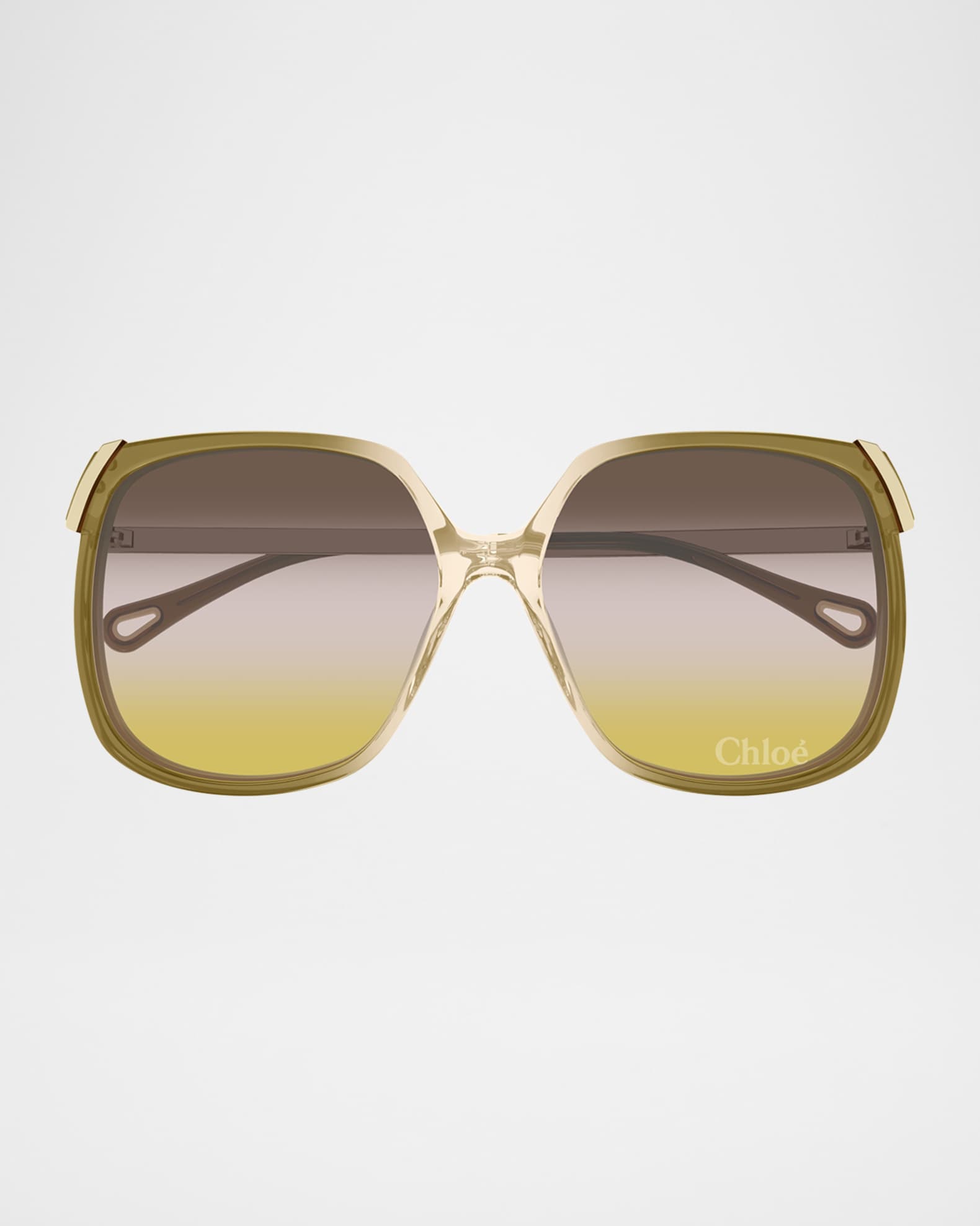 クロエ Chloe Eyewear Acetate Sunglasses CHLOÉ Oversized Logo Round Acetate Sunglasses Chloe