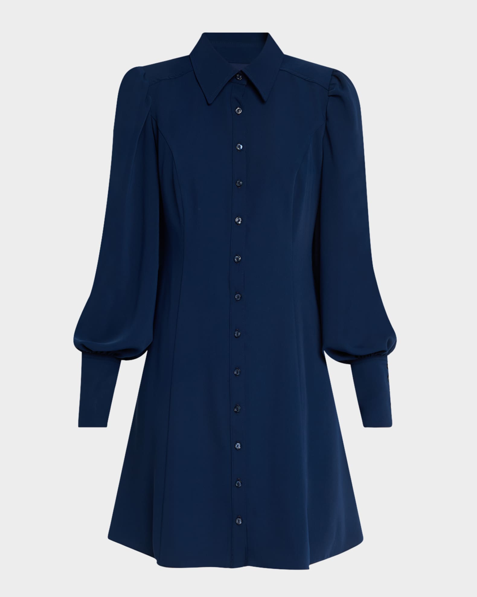 Lanea Bishop-Sleeve Mini Shirtdress 0