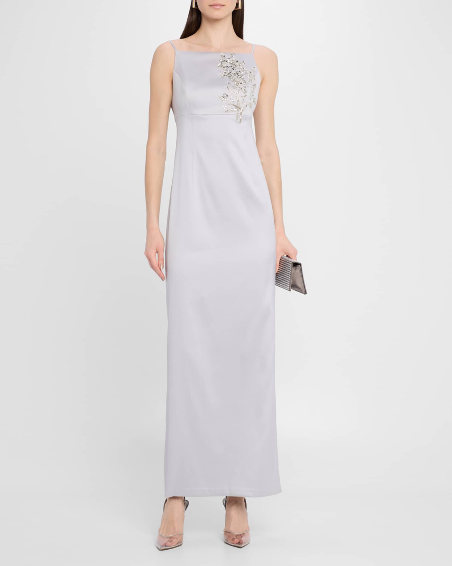 Pryce Embellished Mikado Column Gown 1