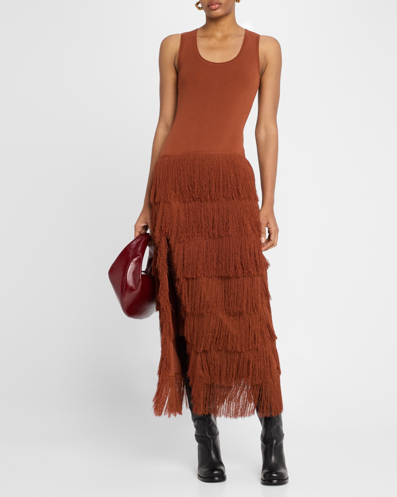 Donzetta Knit Fringe Dress 1