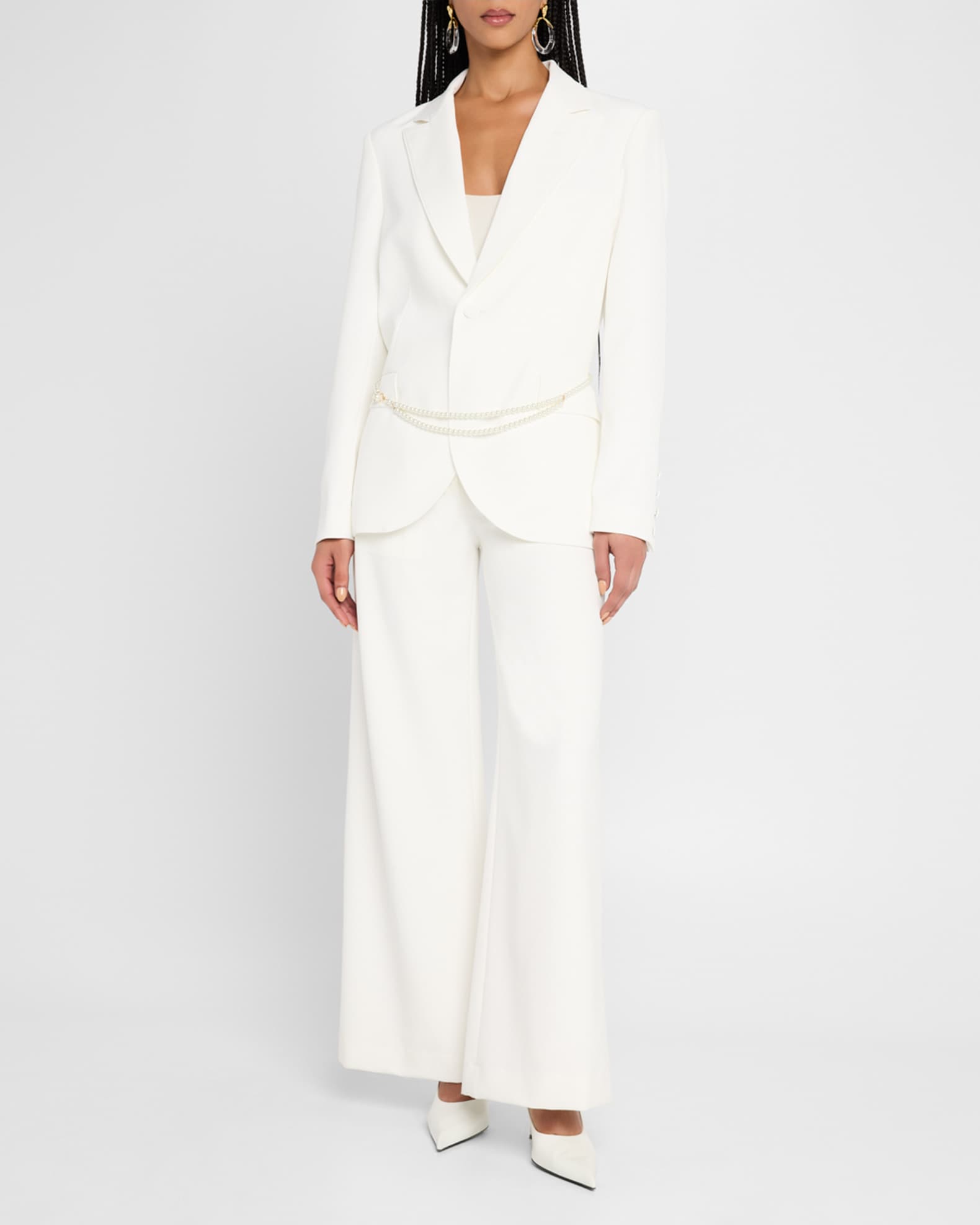 Martina Belted Crepe Blazer - Thumbnail 2