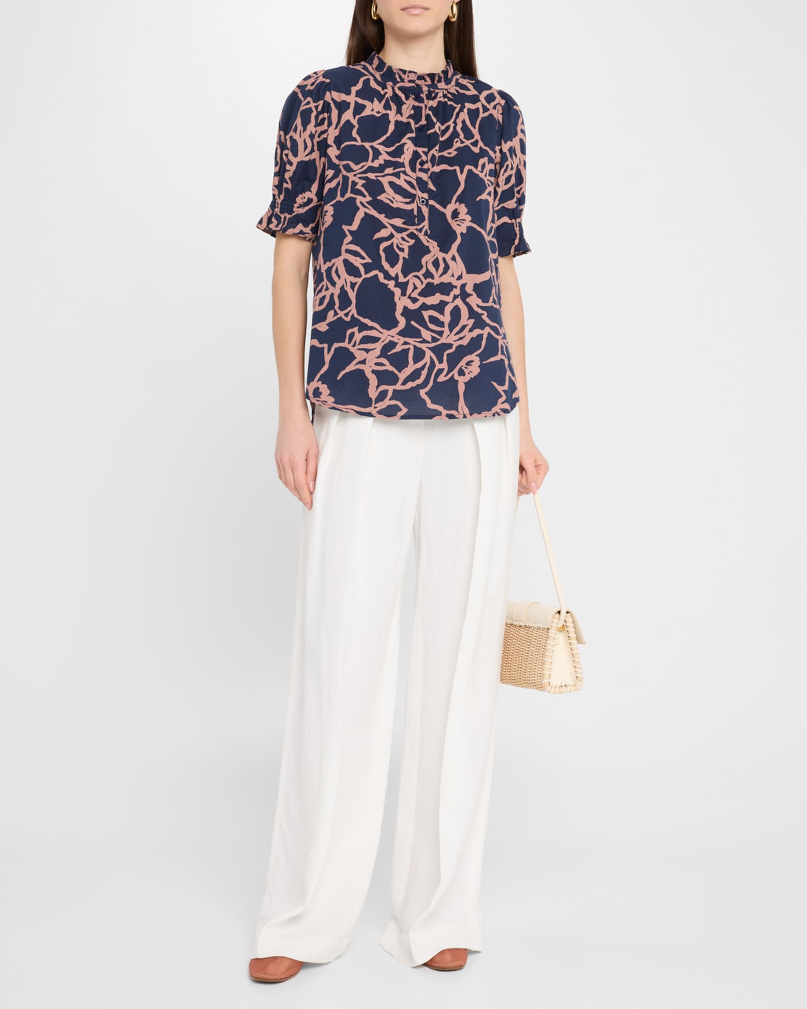 Los Altos Floral-Print Organic Cotton Top 1