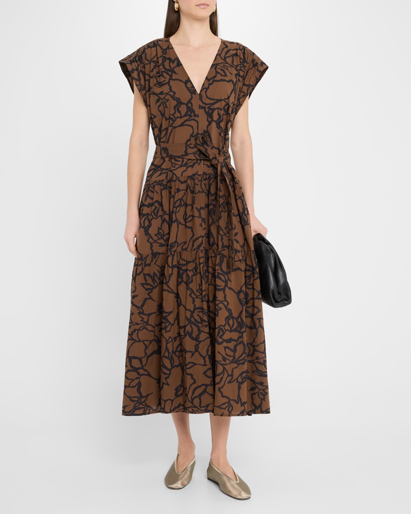 Agathe Tiered Floral-Print Midi Dress 1