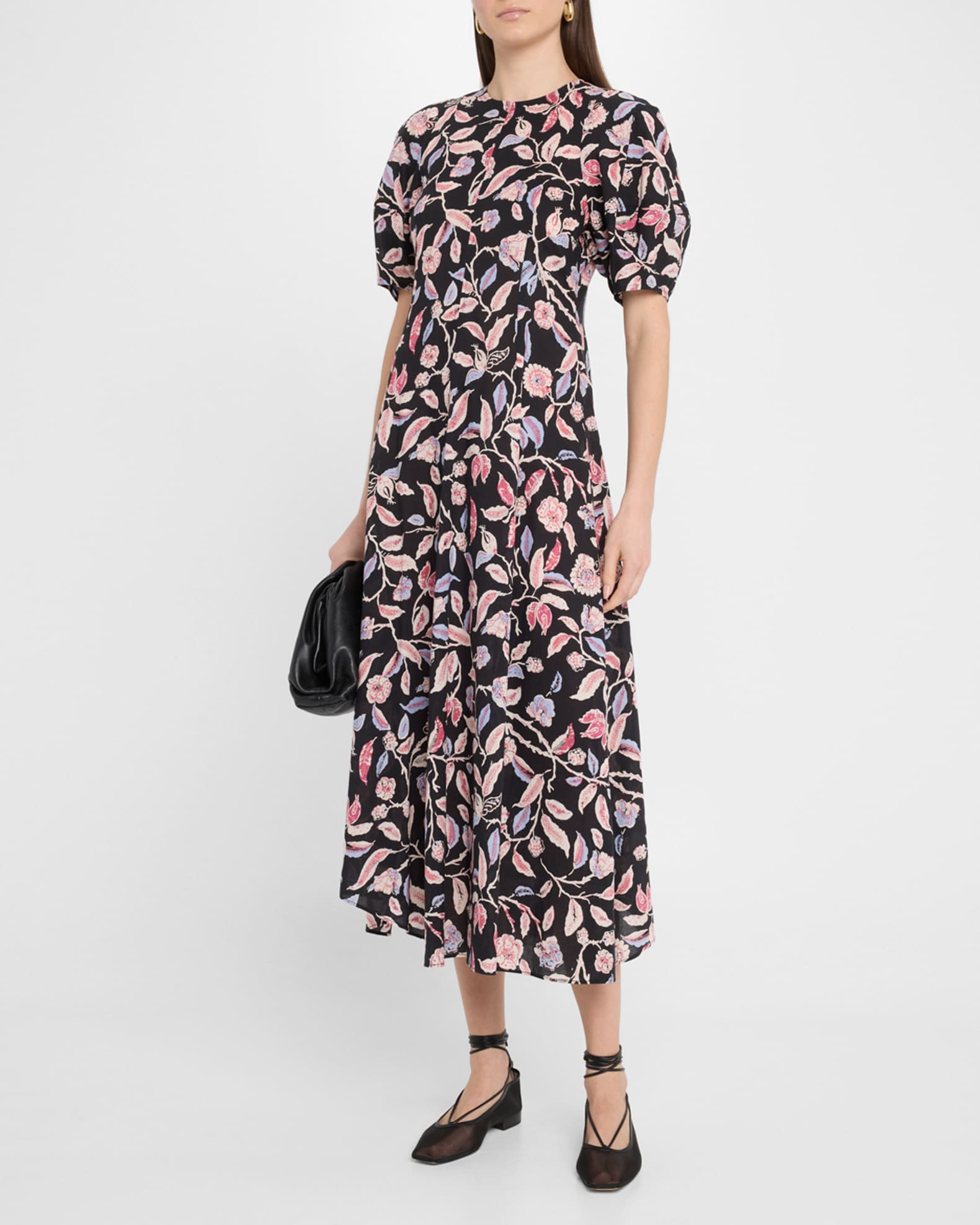 Bettina Floral-Print Cotton Poplin Maxi Dress 1