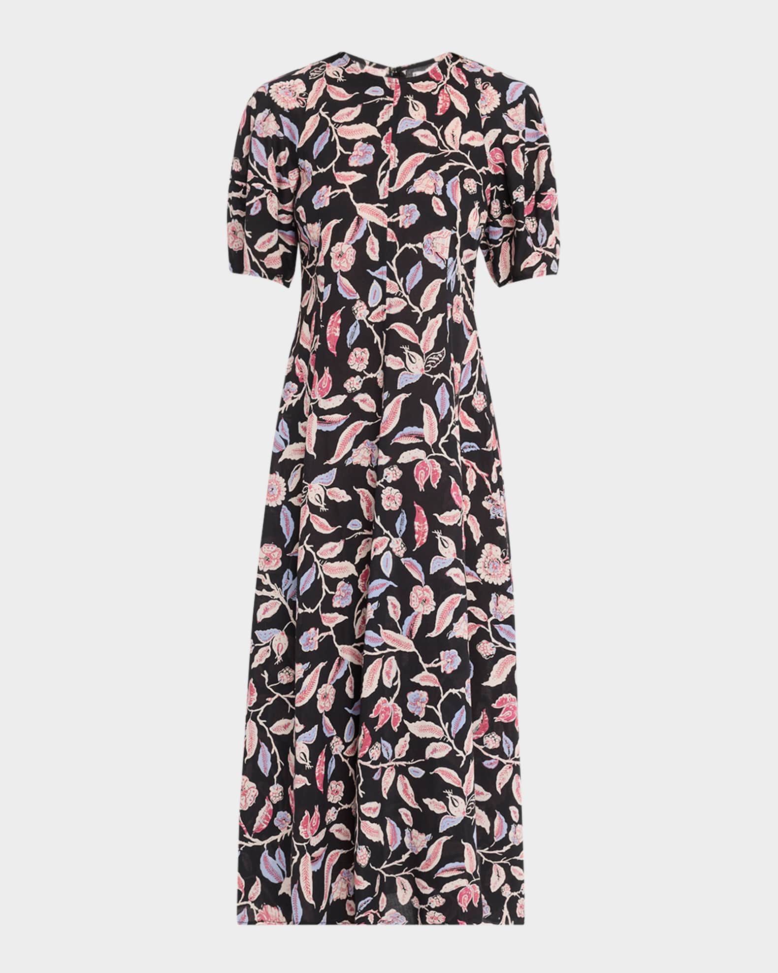 Bettina Floral-Print Cotton Poplin Maxi Dress 0