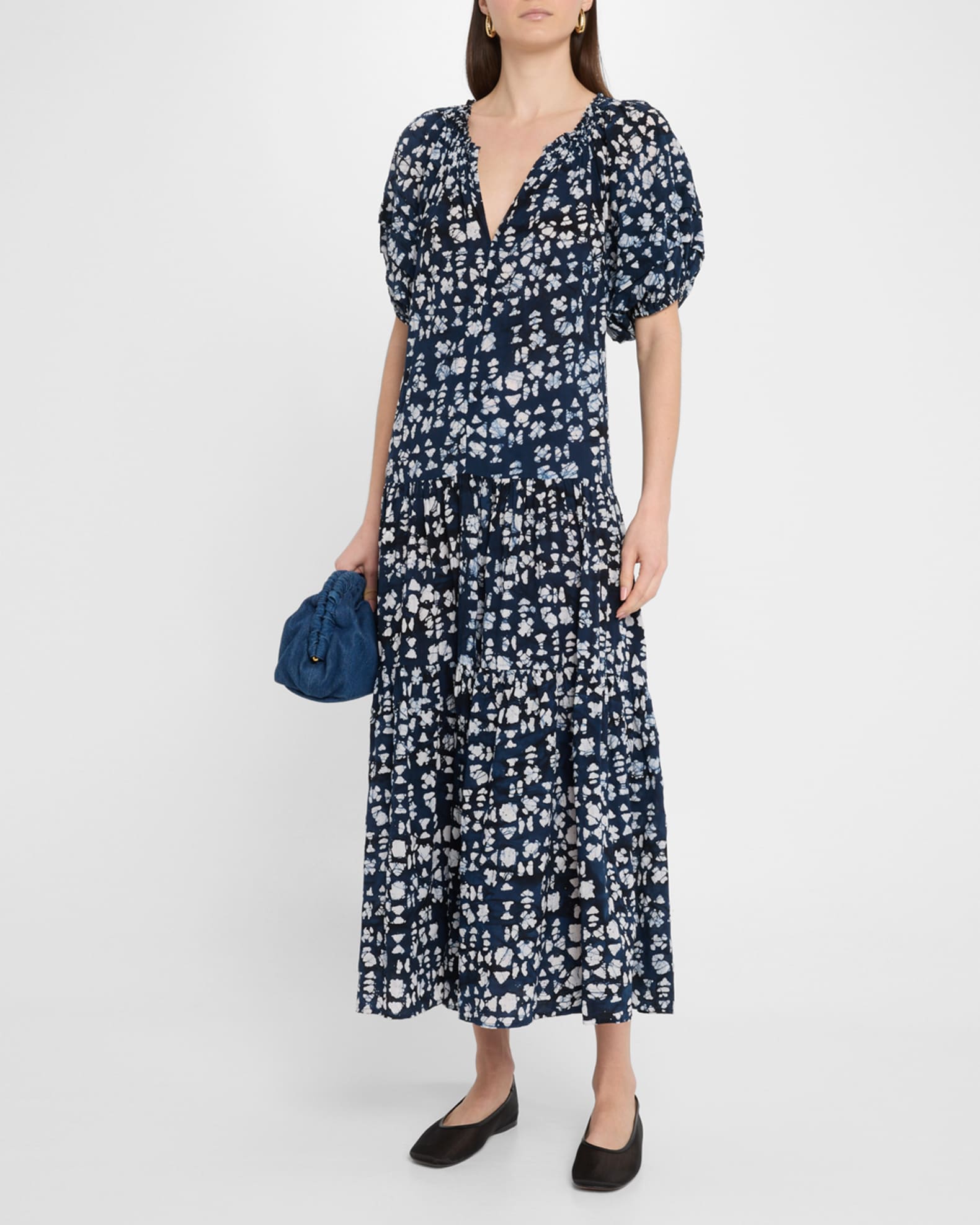 Uva Tiered Abstract-Print Maxi Dress 1