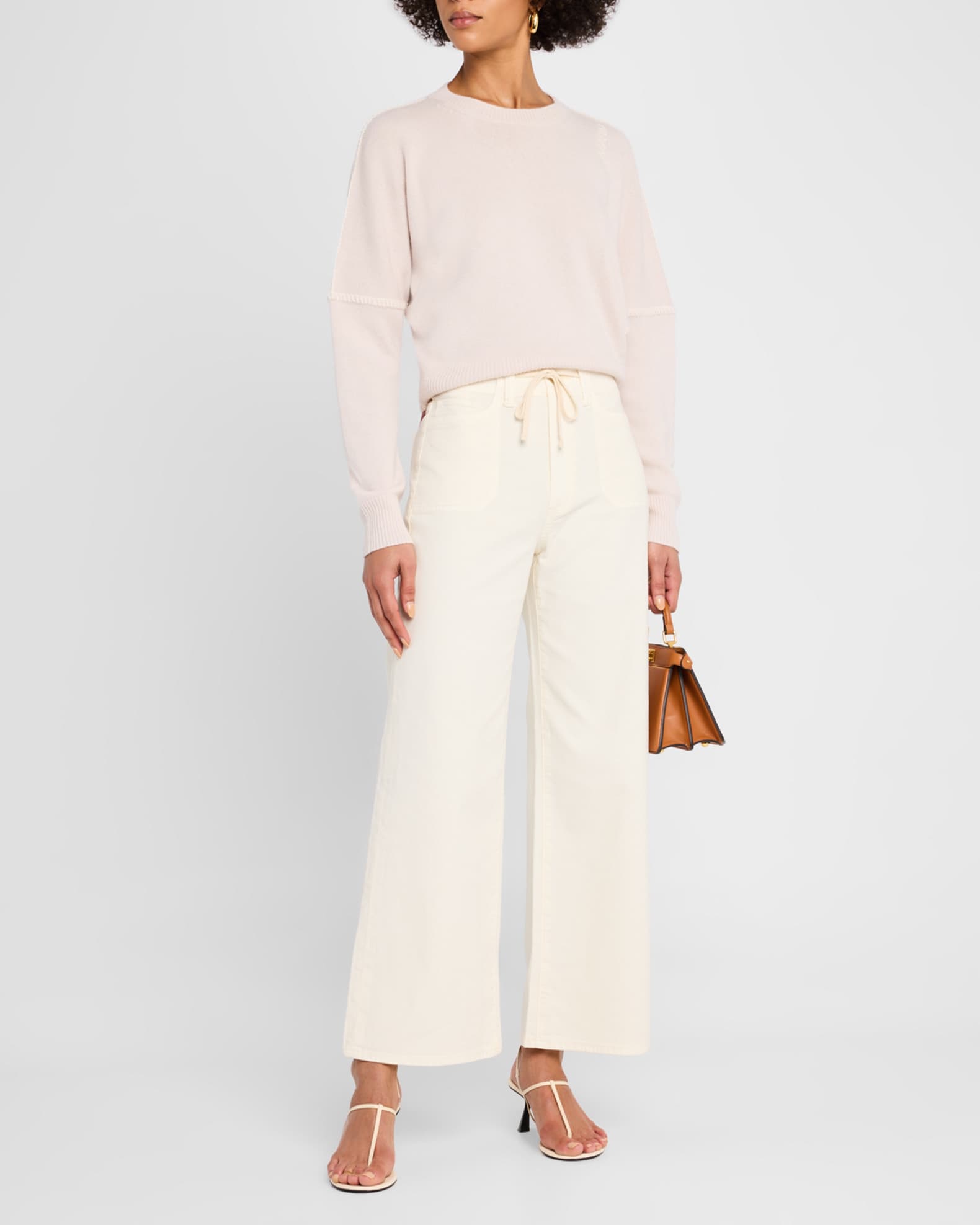 Ari Wide-Leg Tie-Waist Jeans 1
