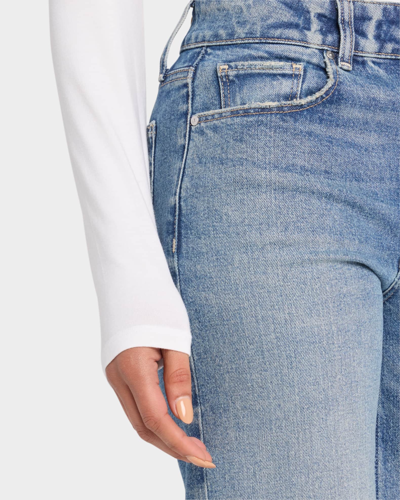Paige Sasha Ankle Cuffed Wide Leg Jean Vintage Soft Sand