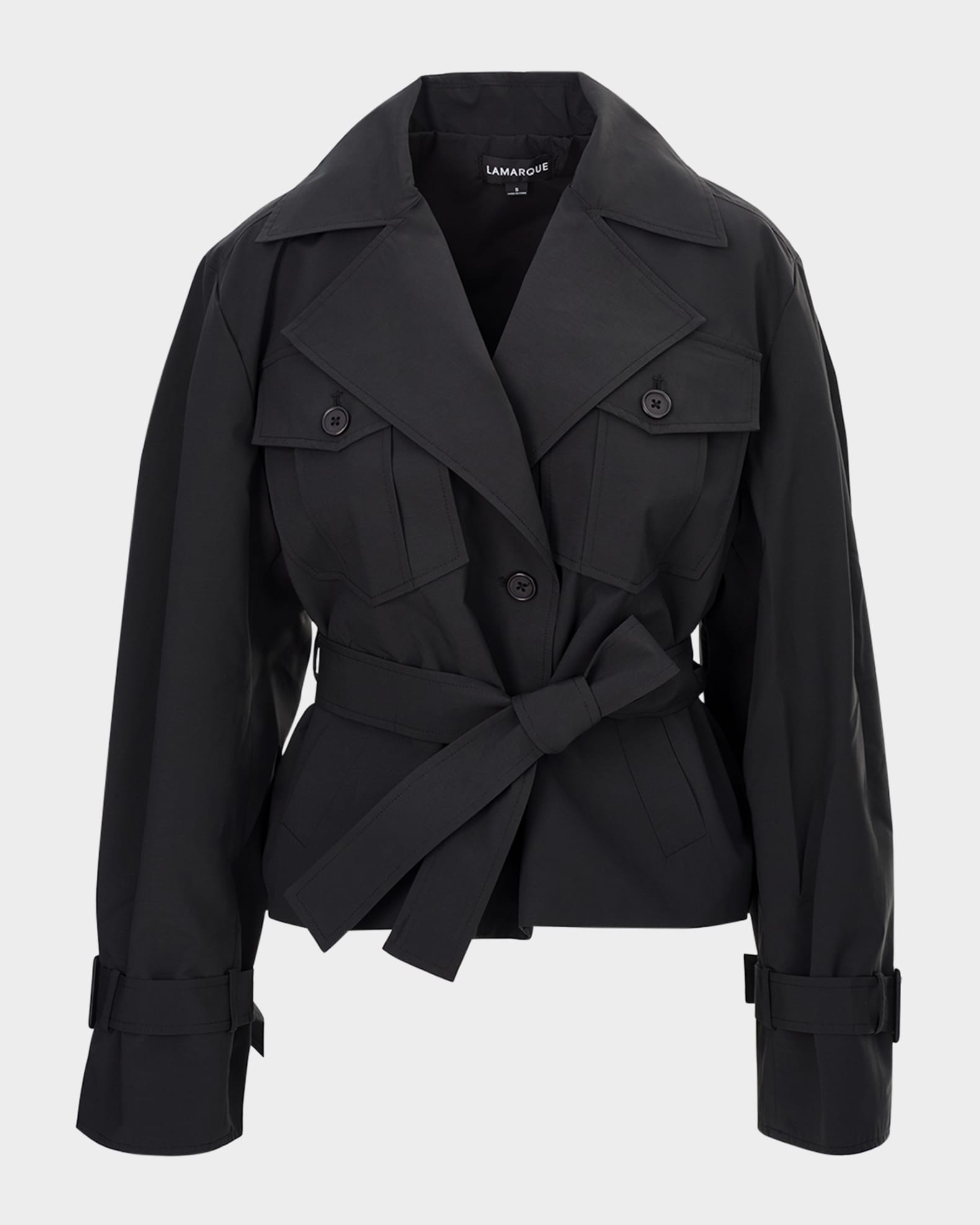 Quinn Cropped Trench Jacket 0