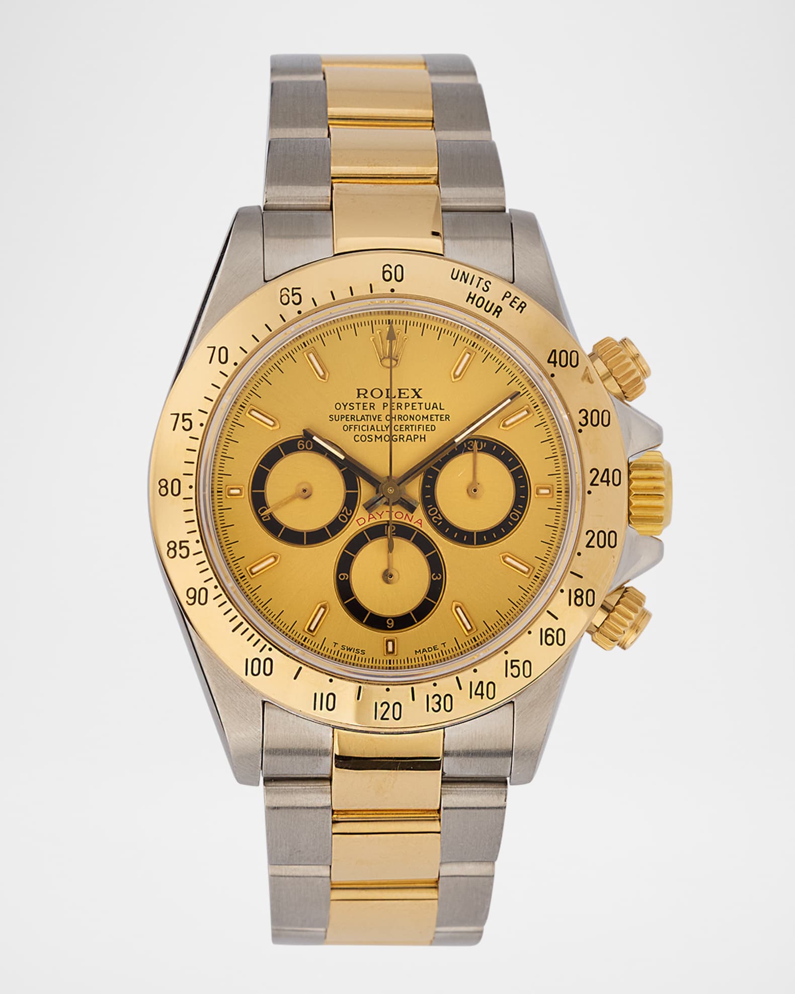 Rolex Stainless Steel and 18K Yellow Gold Cosmograph Daytona 40mm Vintage 1998 Watch 0