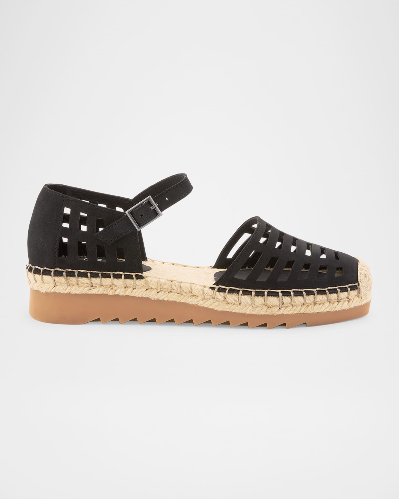 Bijou Leather Cutout Mary Jane Espadrilles 0