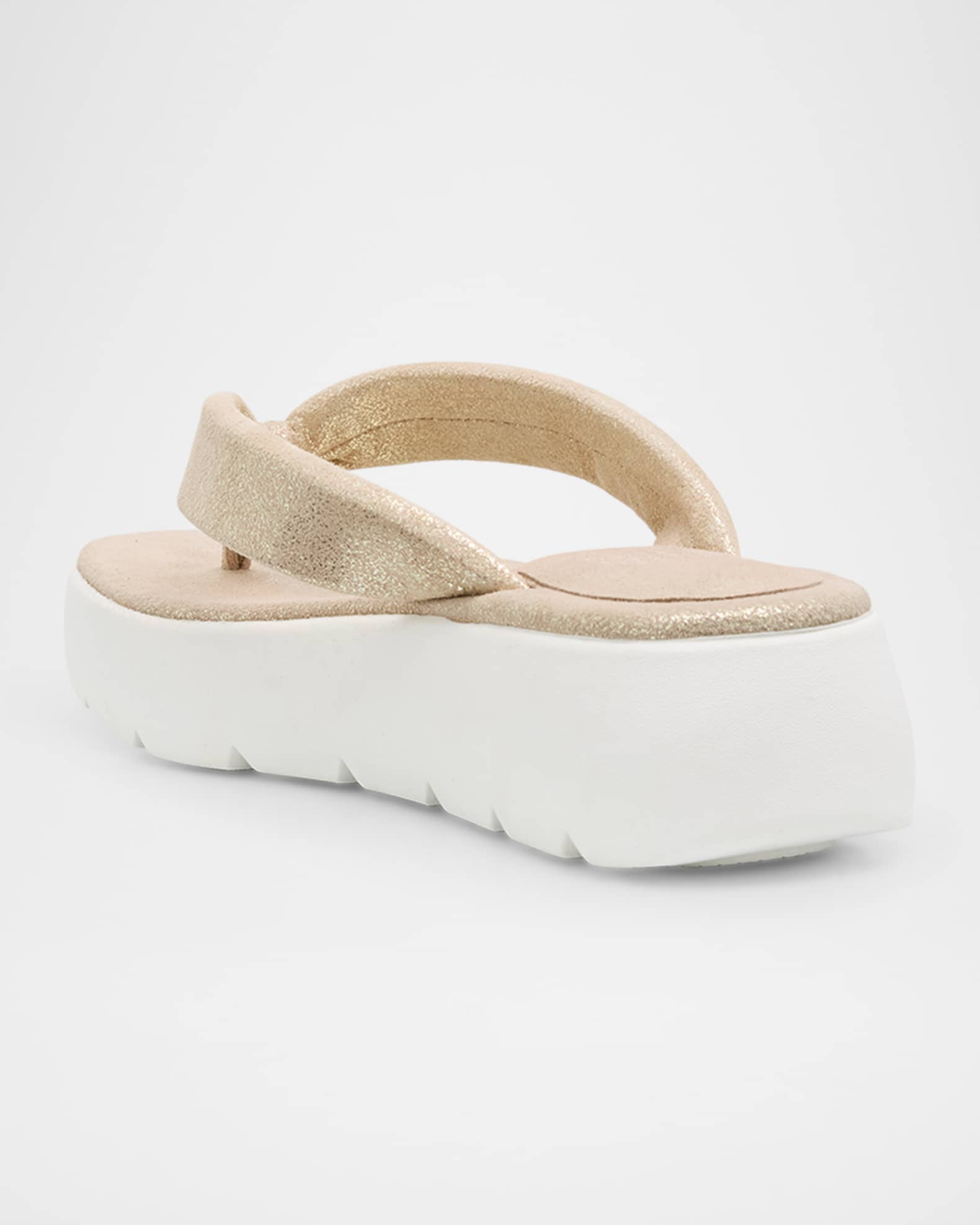 Jelly Metallic Thong Platform Sandals 1