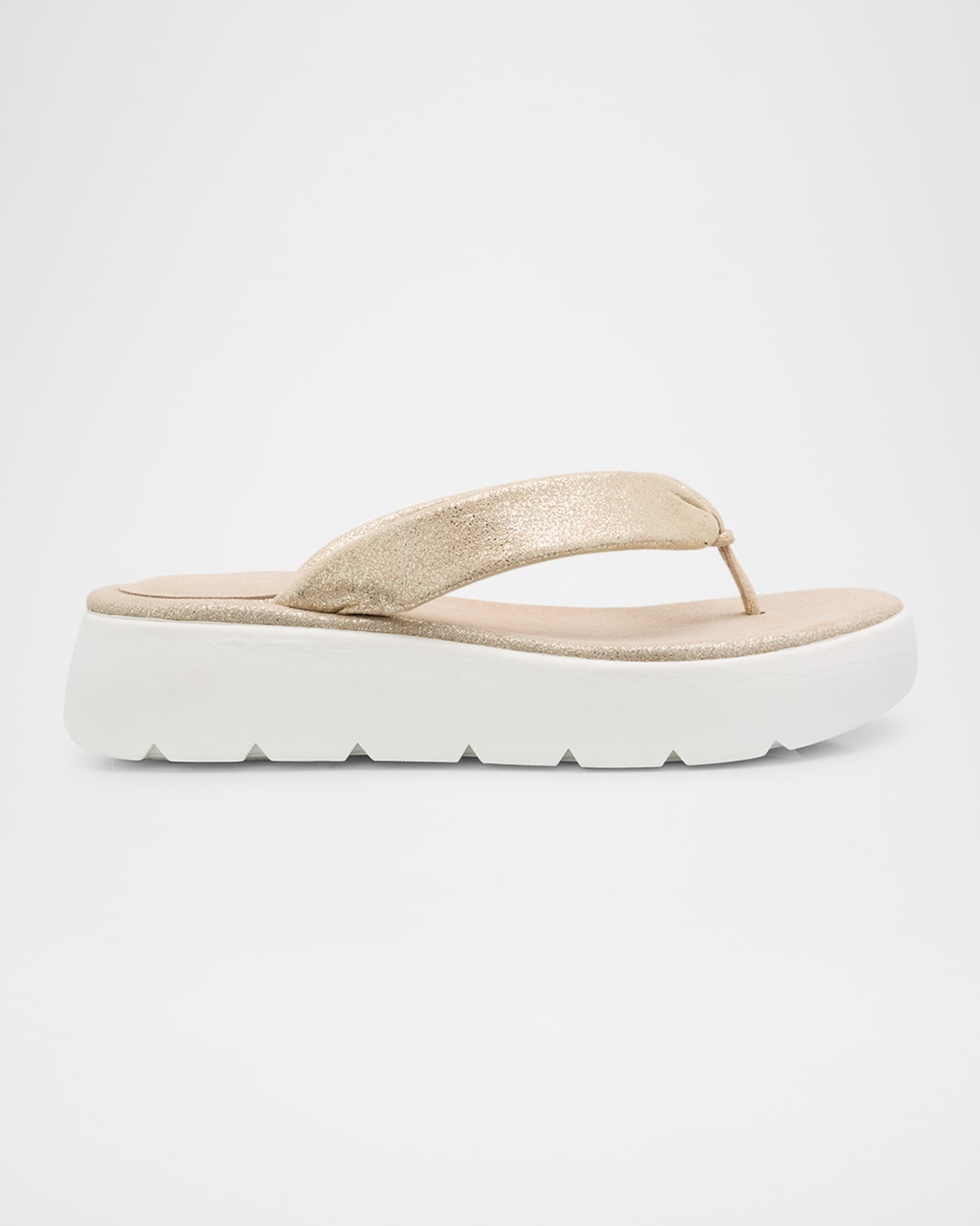 Jelly Metallic Thong Platform Sandals 0