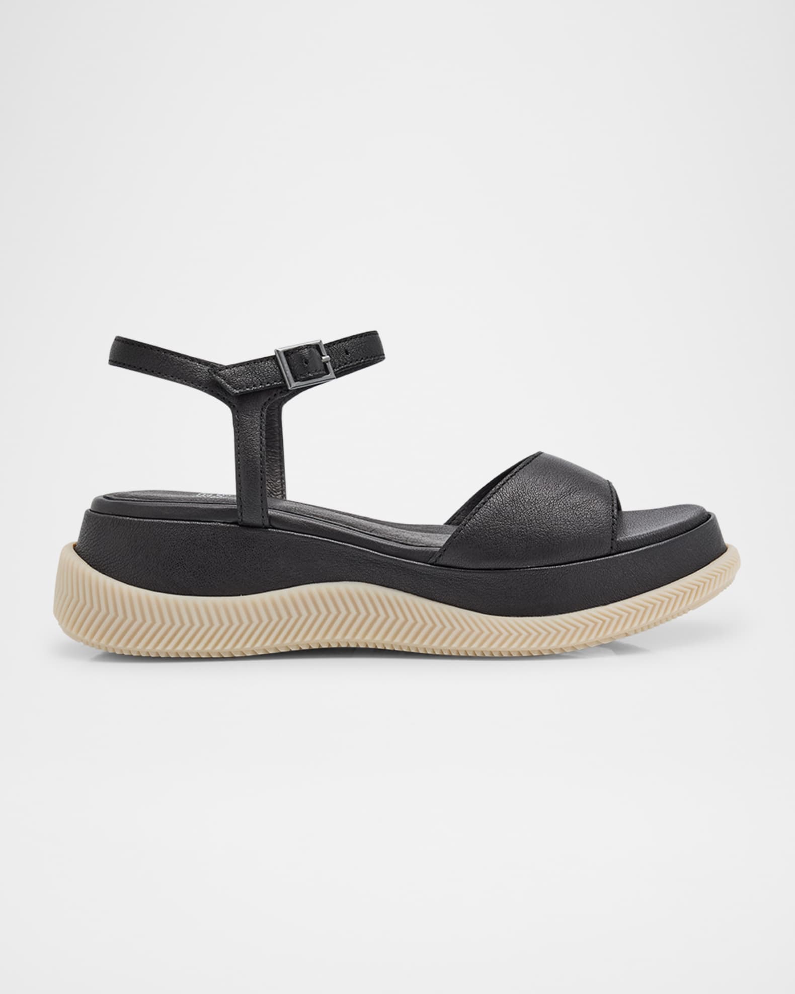Ario Sporty Leather Wedge Sandals 0