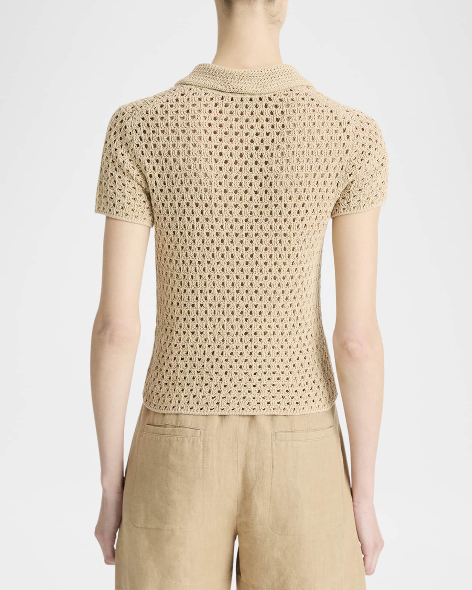 Short-Sleeve Macrame Top  1