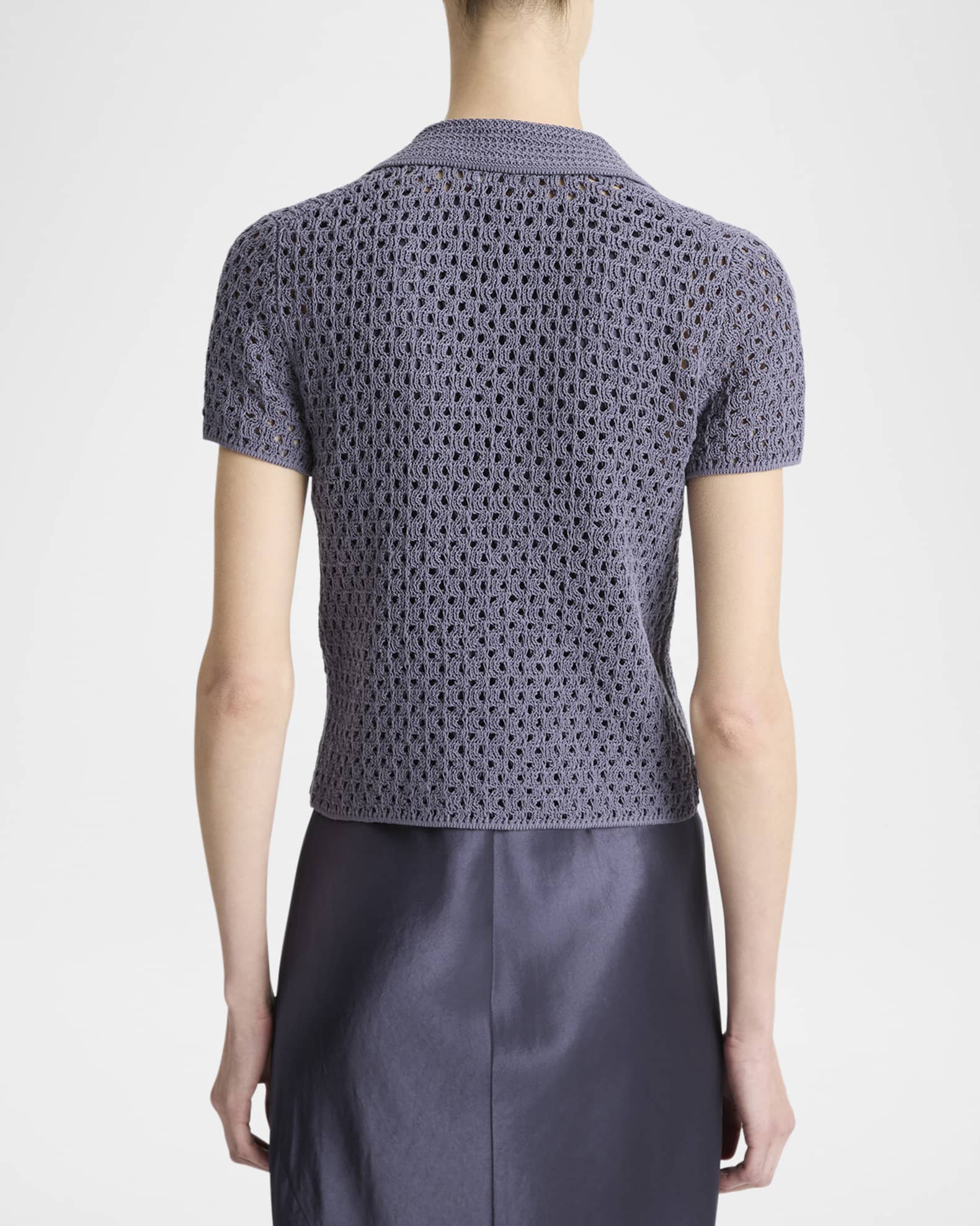 Short-Sleeve Macrame Top  1