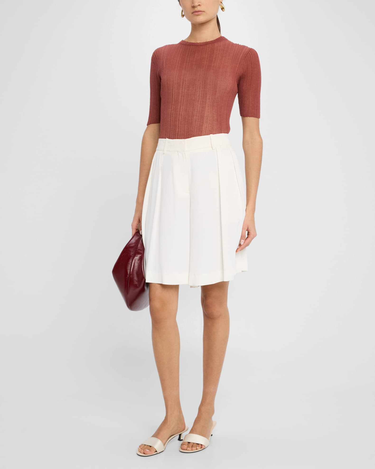 Vivo Zaria Cap Sleeve Double Layered Top - Taupe