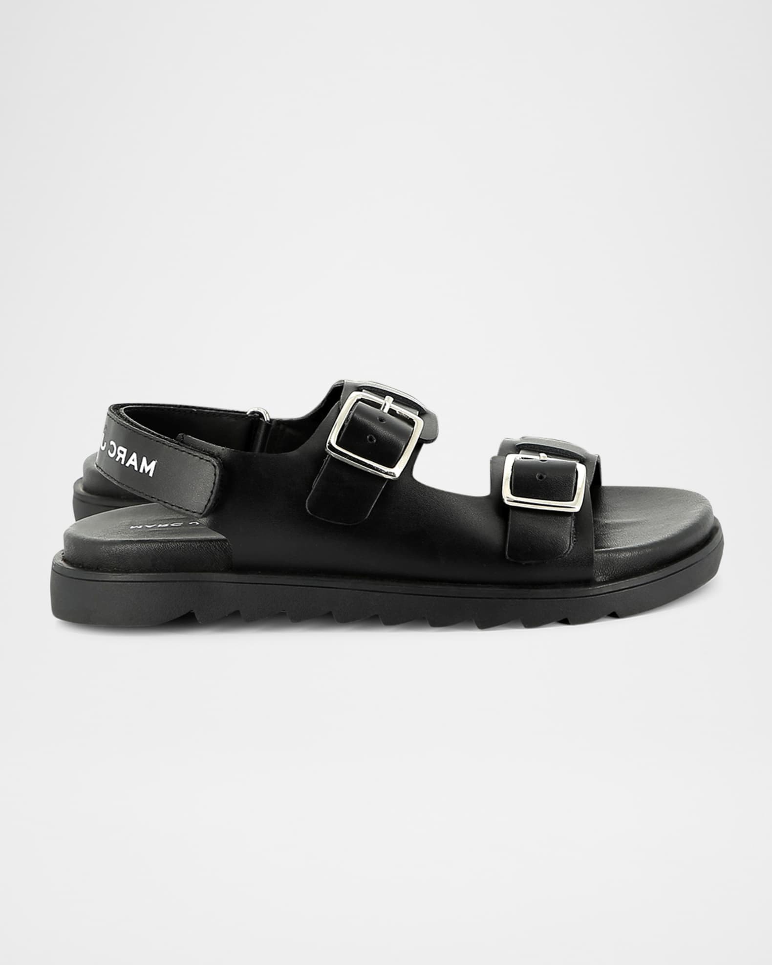Kid's Leather Dual Buckle Sandals, Toddlers/Kids 0