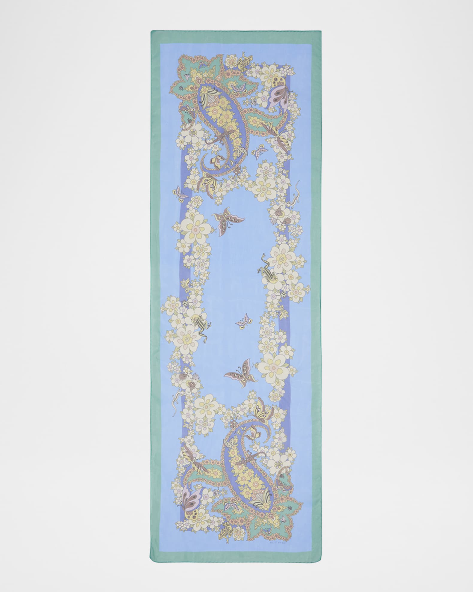 Tosca Paisley-Print Silk Scarf 0