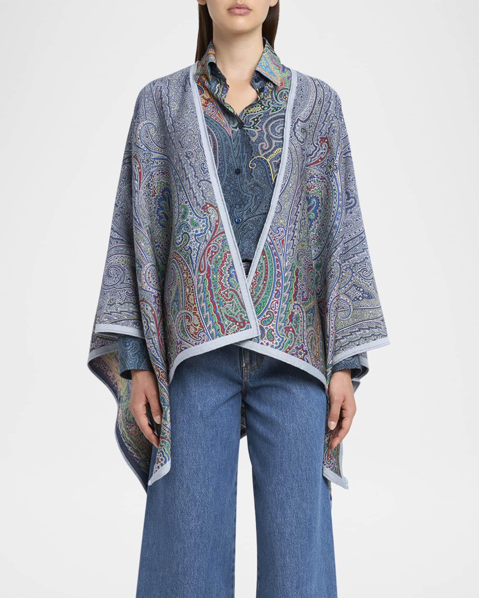 Paisley Jacquard Cape 1
