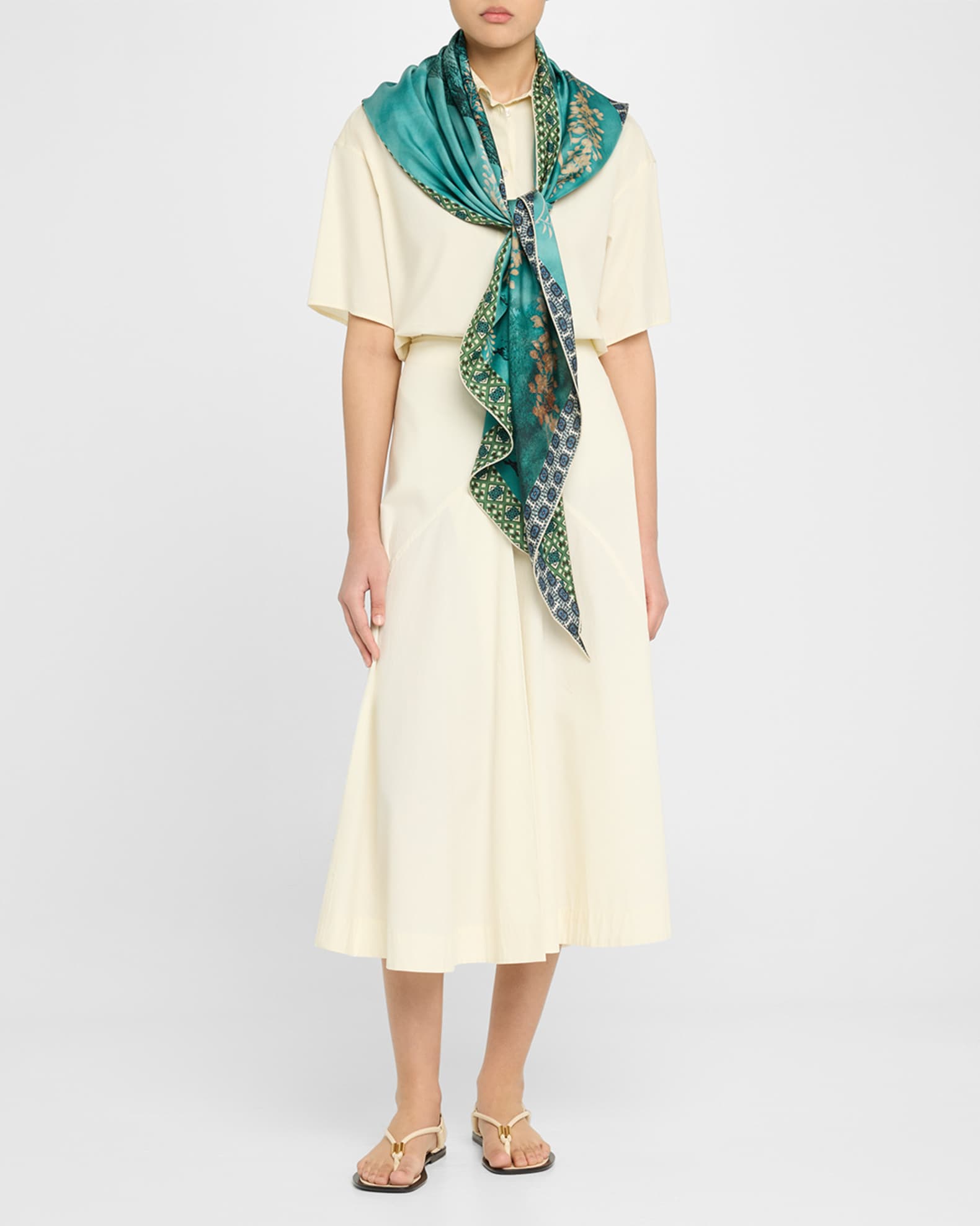 Silk Triangle Printed Scarf 1
