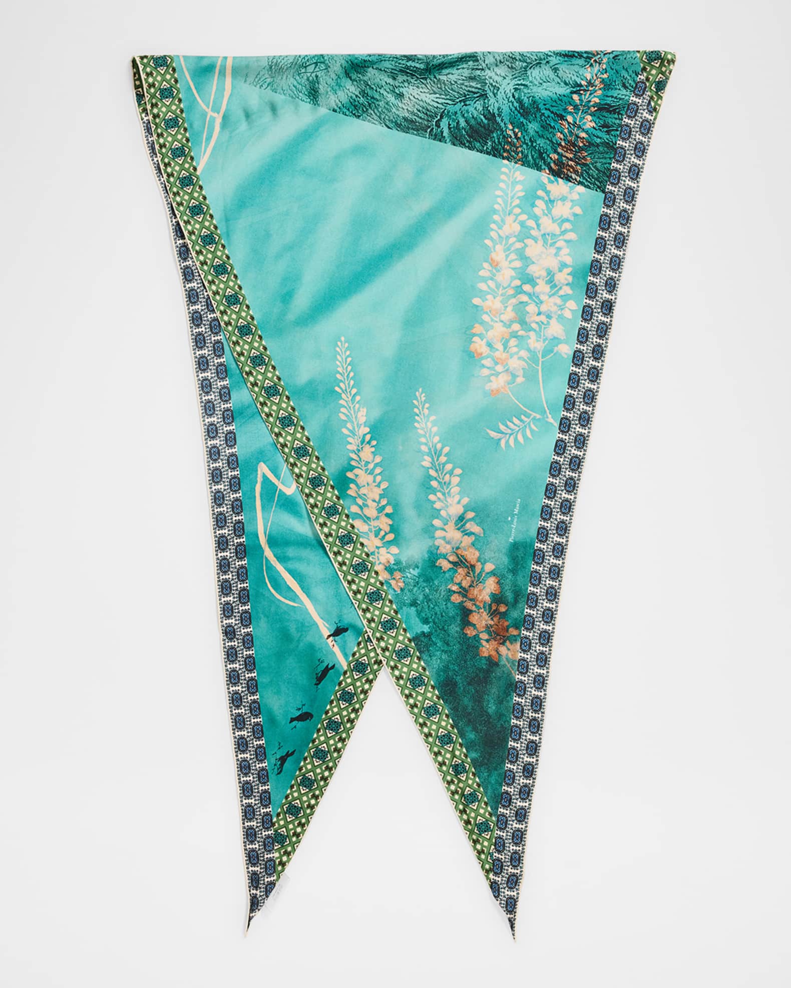 Silk Triangle Printed Scarf 0
