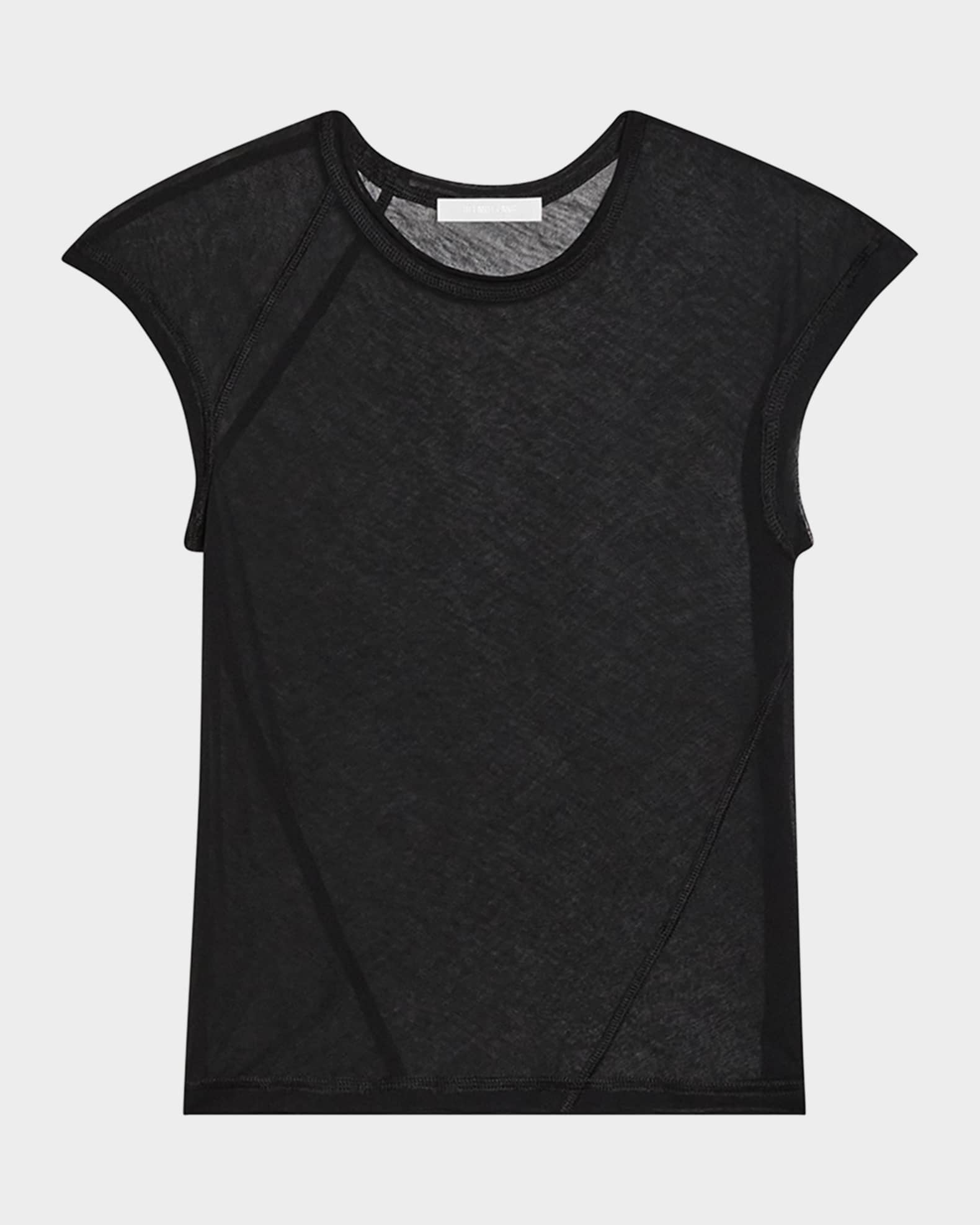 Twisted Sheer Crewneck Top 0