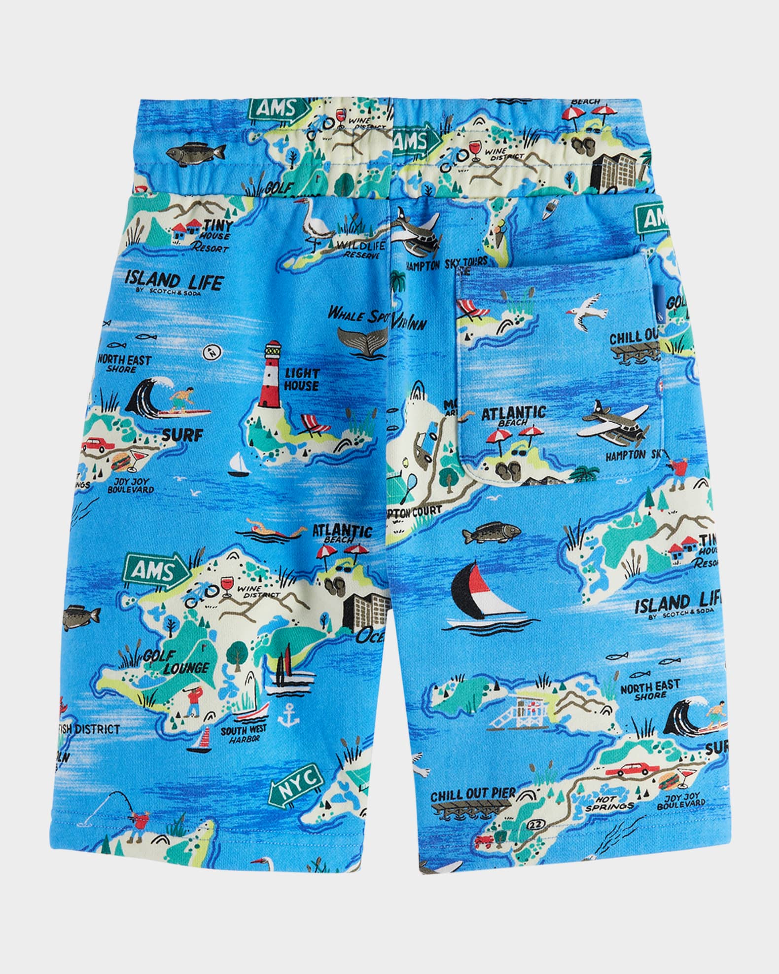 Boy's Map-Print Bermuda Shorts, Size 4-12 1