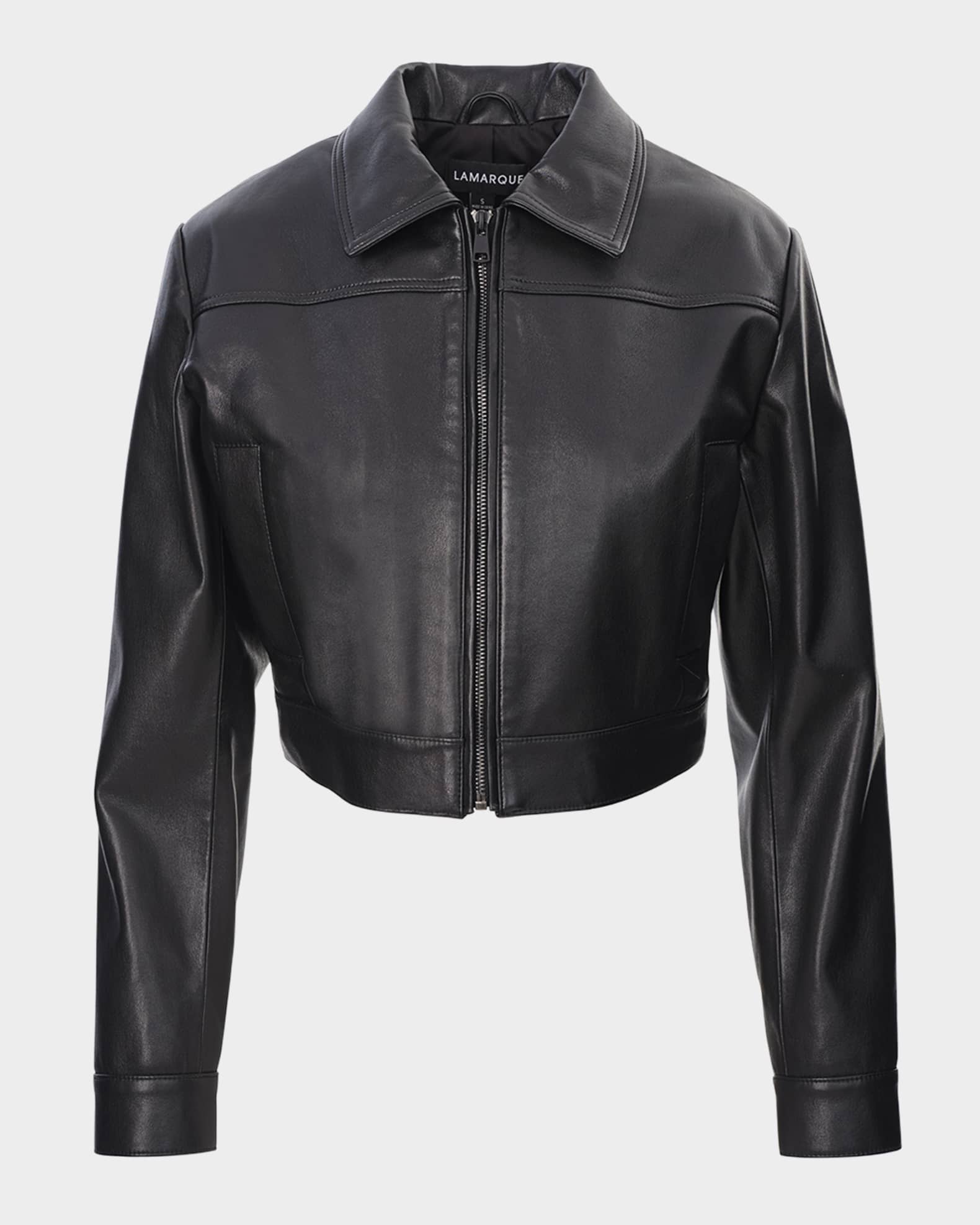 Damiana Relaxed Leather Shirt Jacket 0
