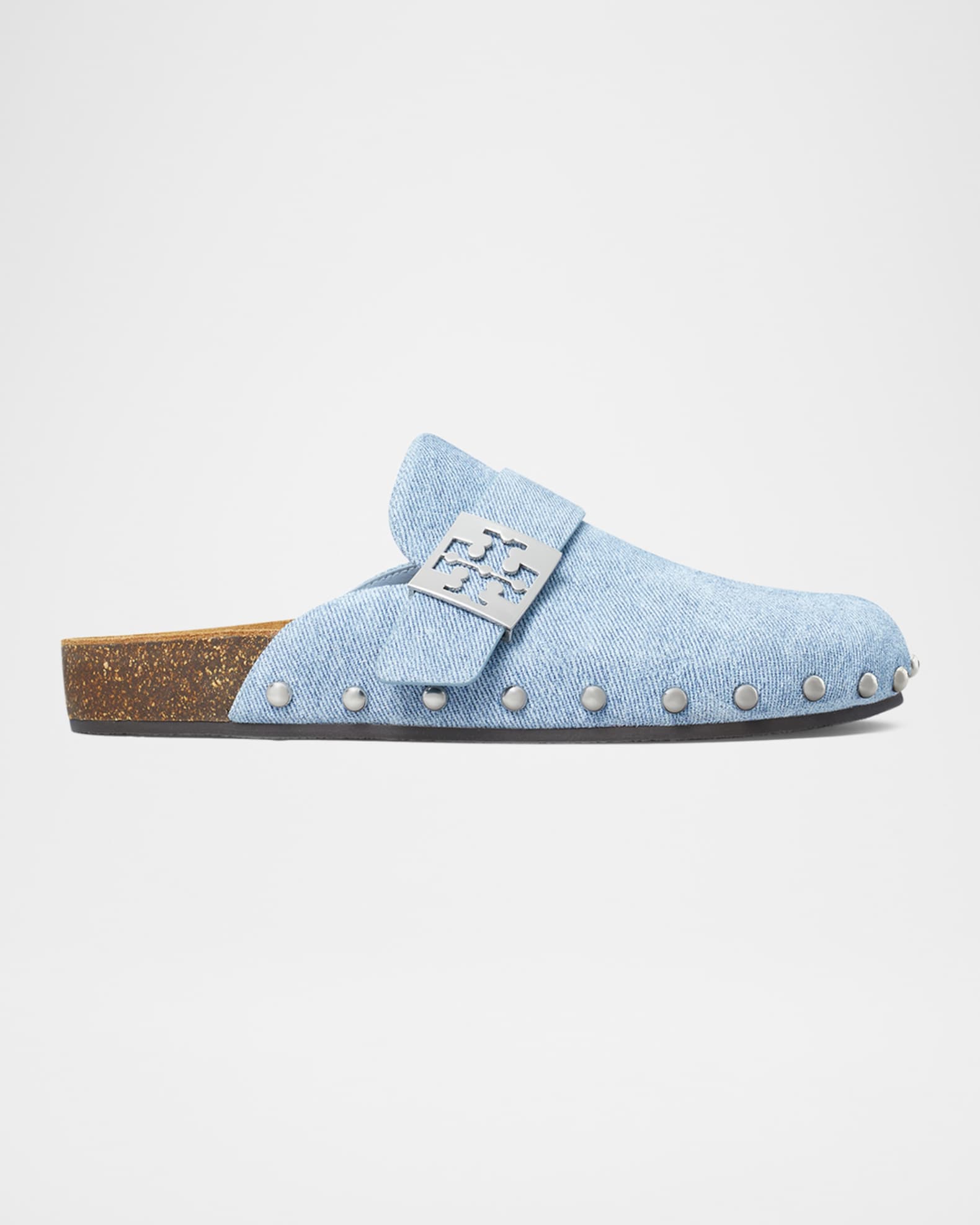 Mellow Denim Studded Mules 0