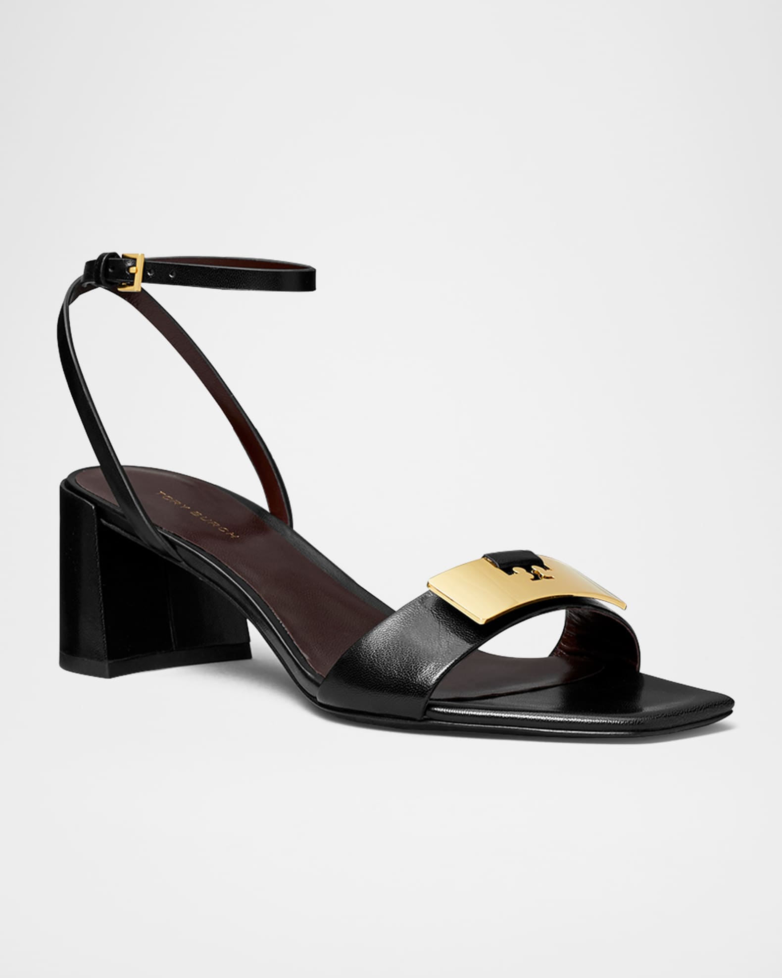 Gigi Leather Bar Ankle-Strap Sandals 1