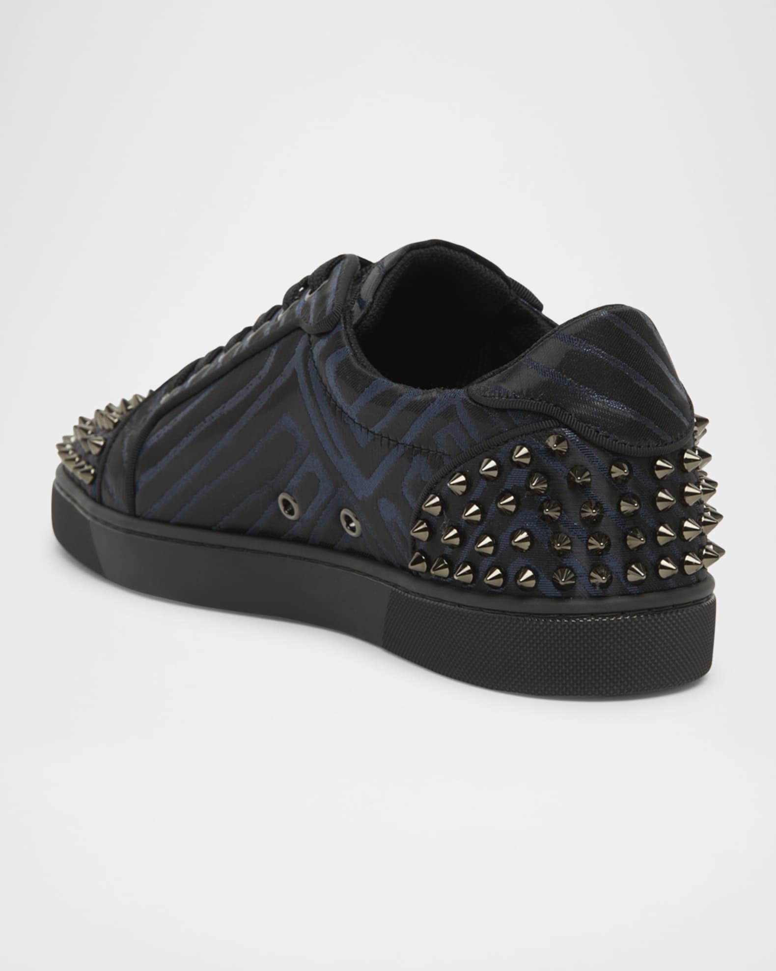 Christian Louboutin Men's Seavaste Jacquard Low-Top Sneakers