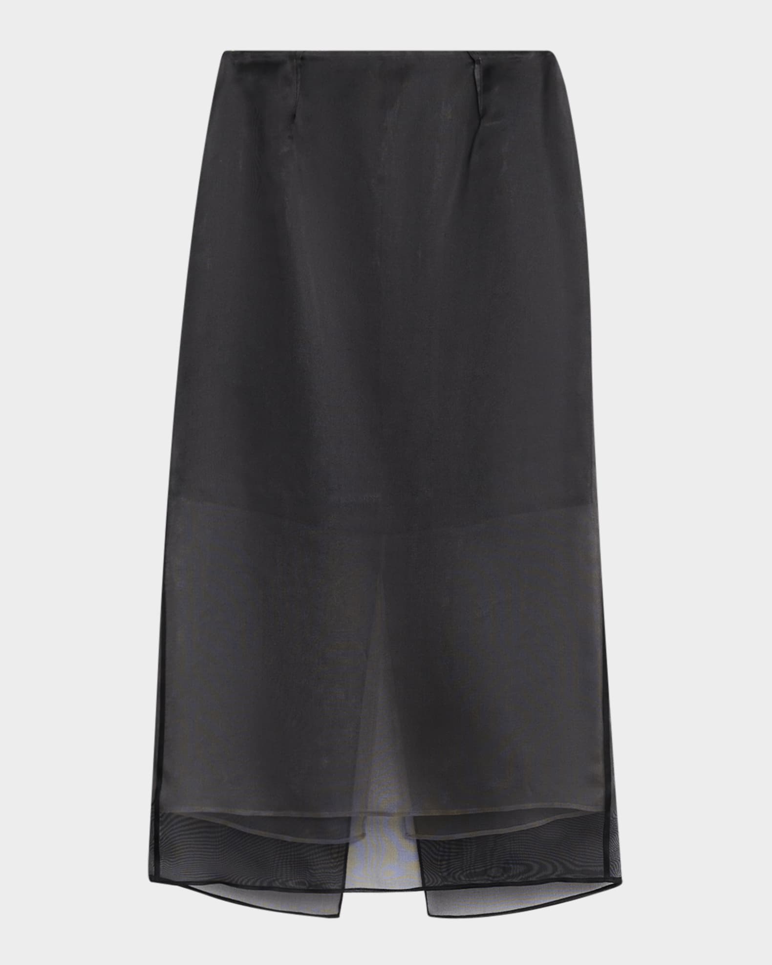 Layered Silk Organza Midi Skirt 0