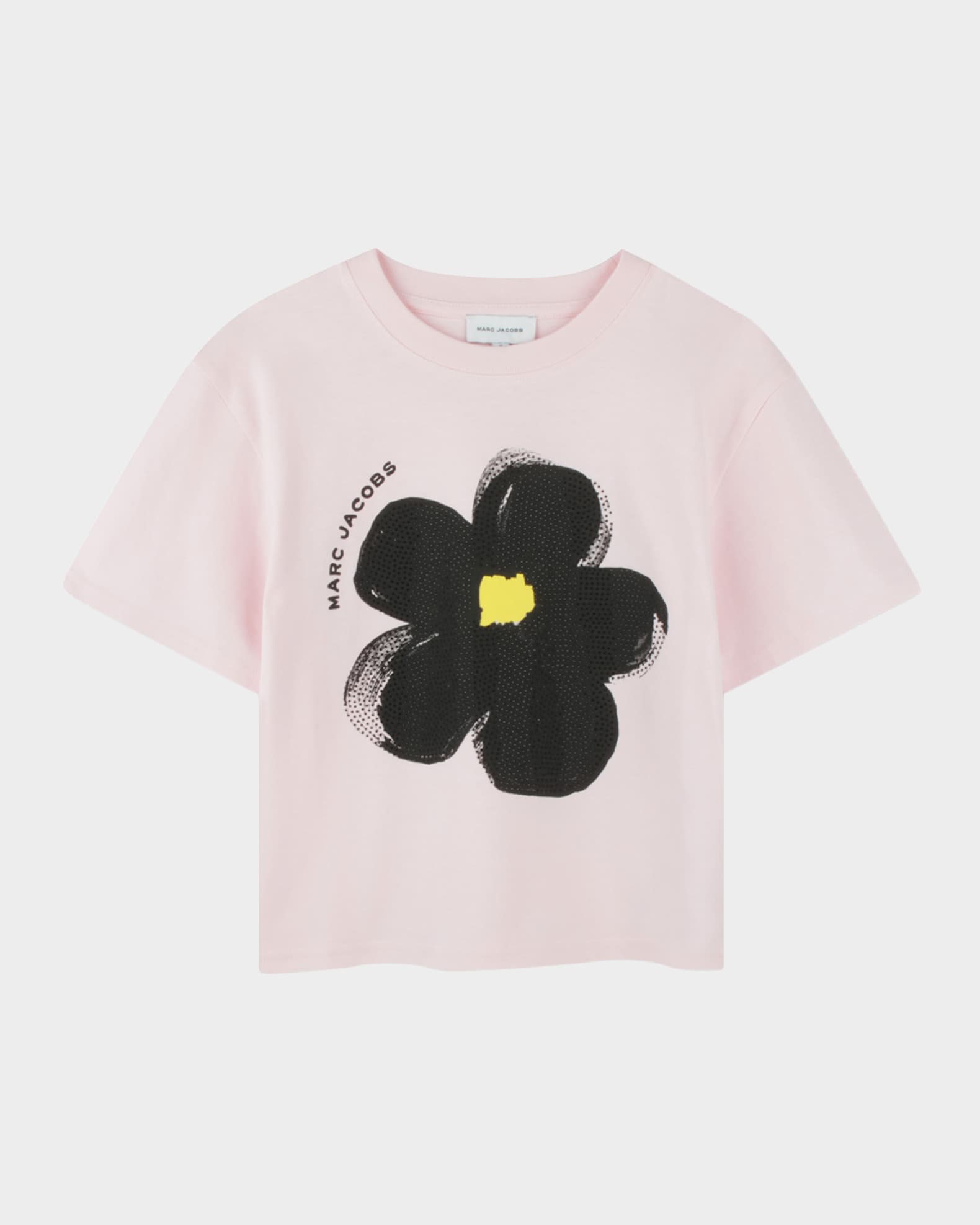 Girl's Rhinestone Floral-Print Jersey Tee 0