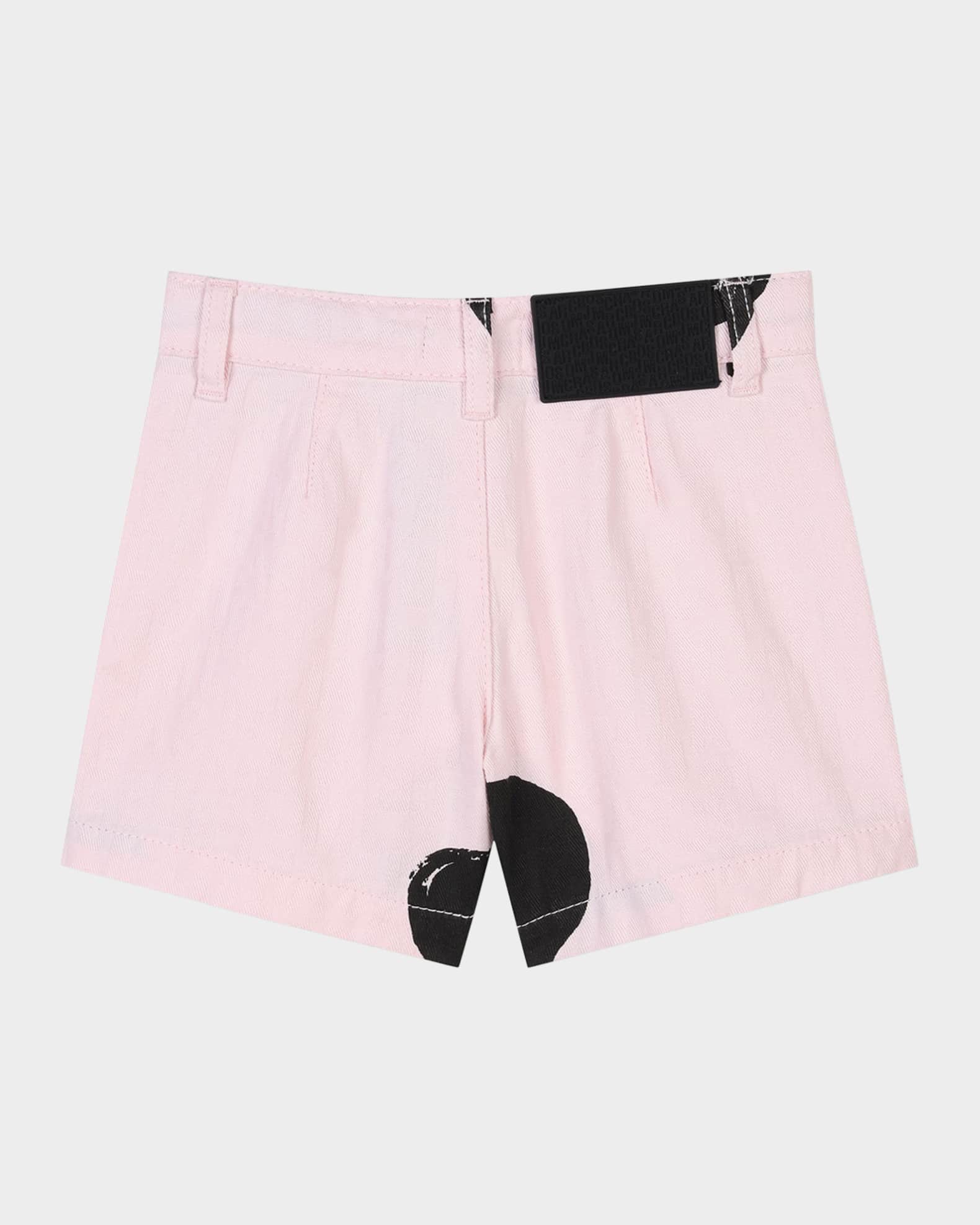 Girl's Floral-Print Cotton Twill Shorts 1