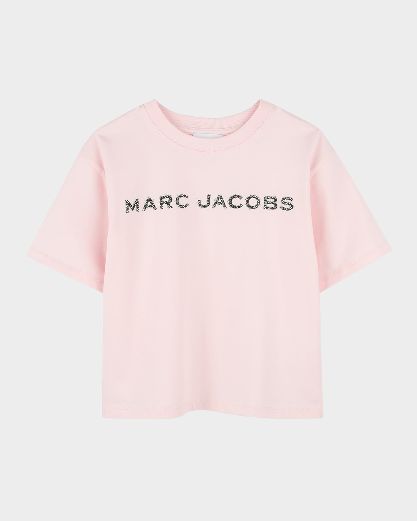 Girl's Rhinestone Logo Cotton Jersey Tee 0