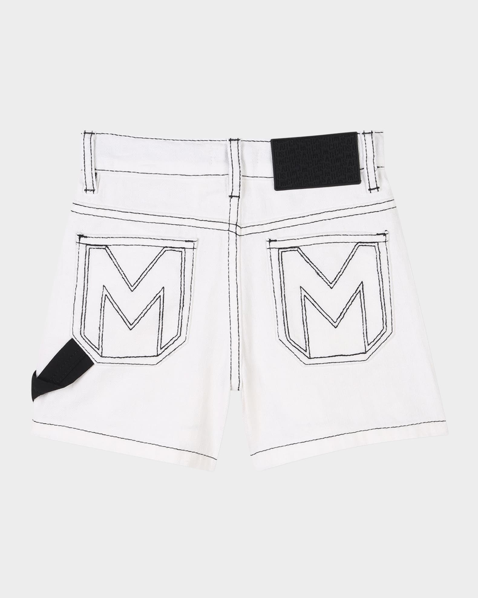 Girl's Contrast-Stitch Cotton Twill Shorts 1